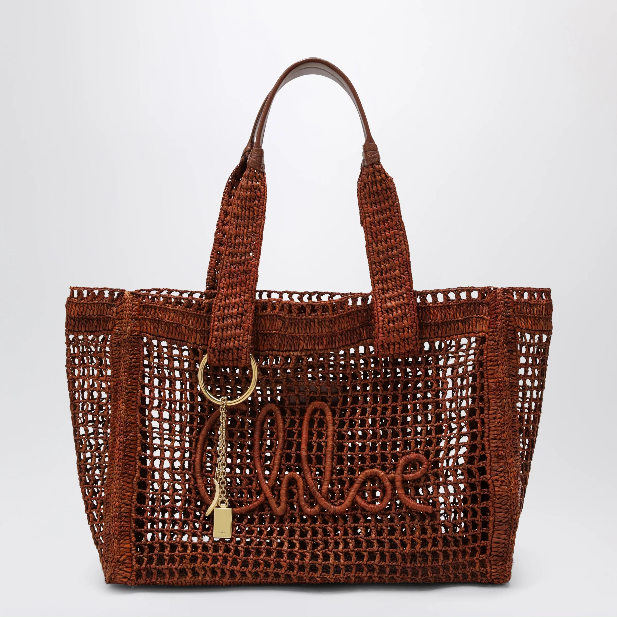 Chloé East-West Summer Banana Summery brown raffia tote bag