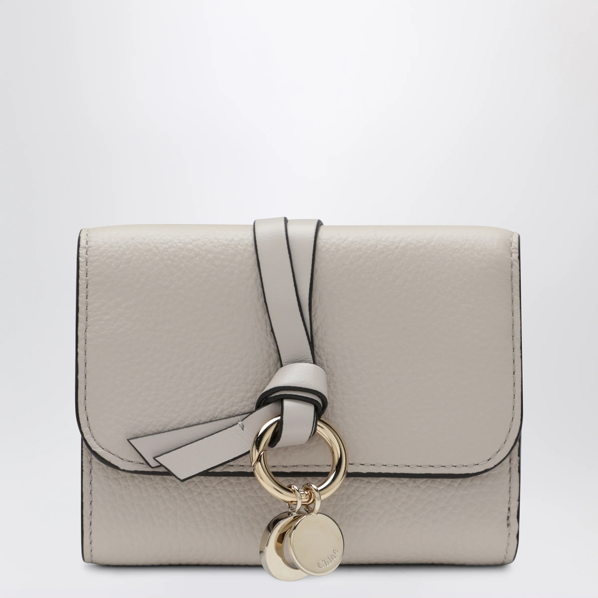 Chloé Alphabet small trifold wallet in light grey