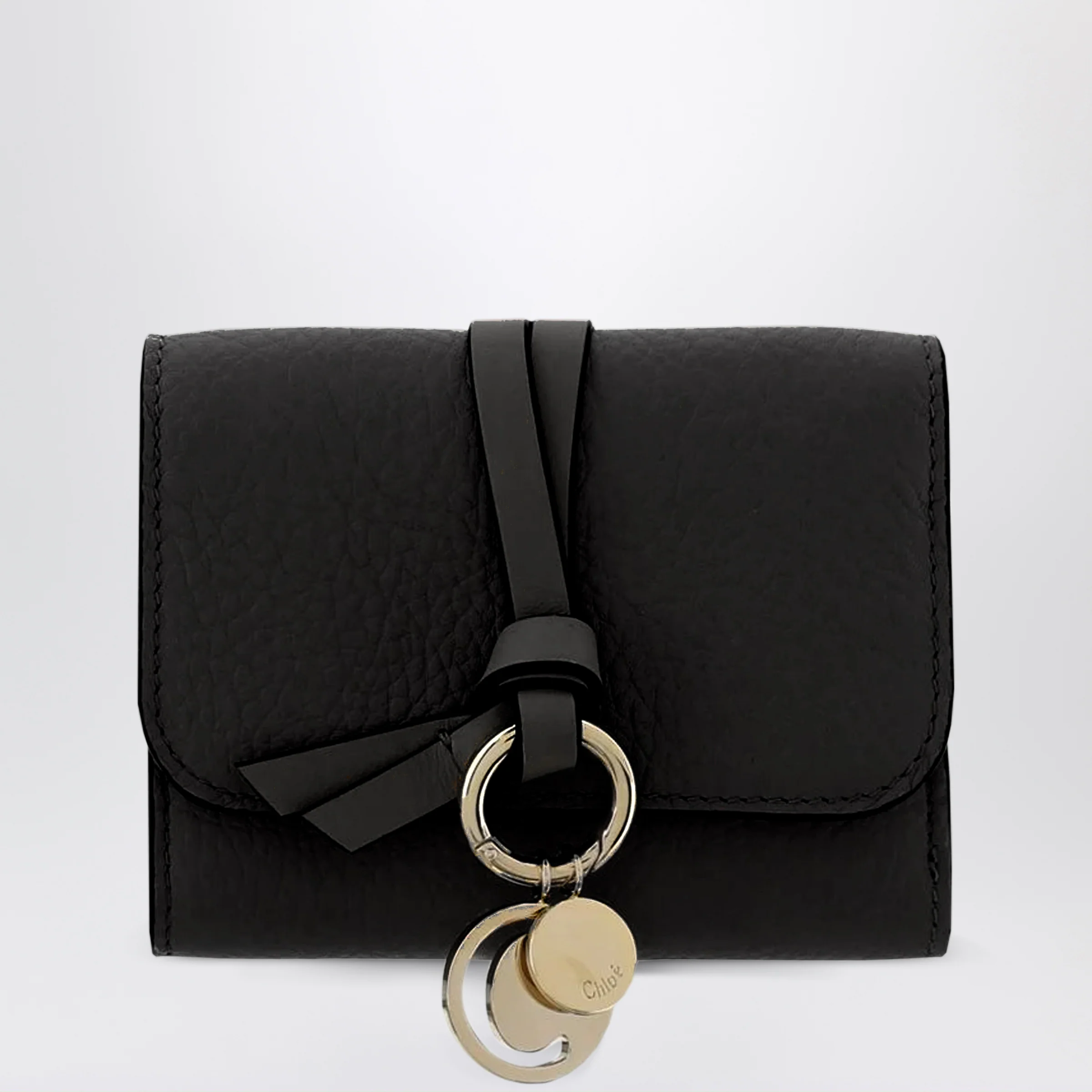 Chloé Mini Alphabet trifold wallet black