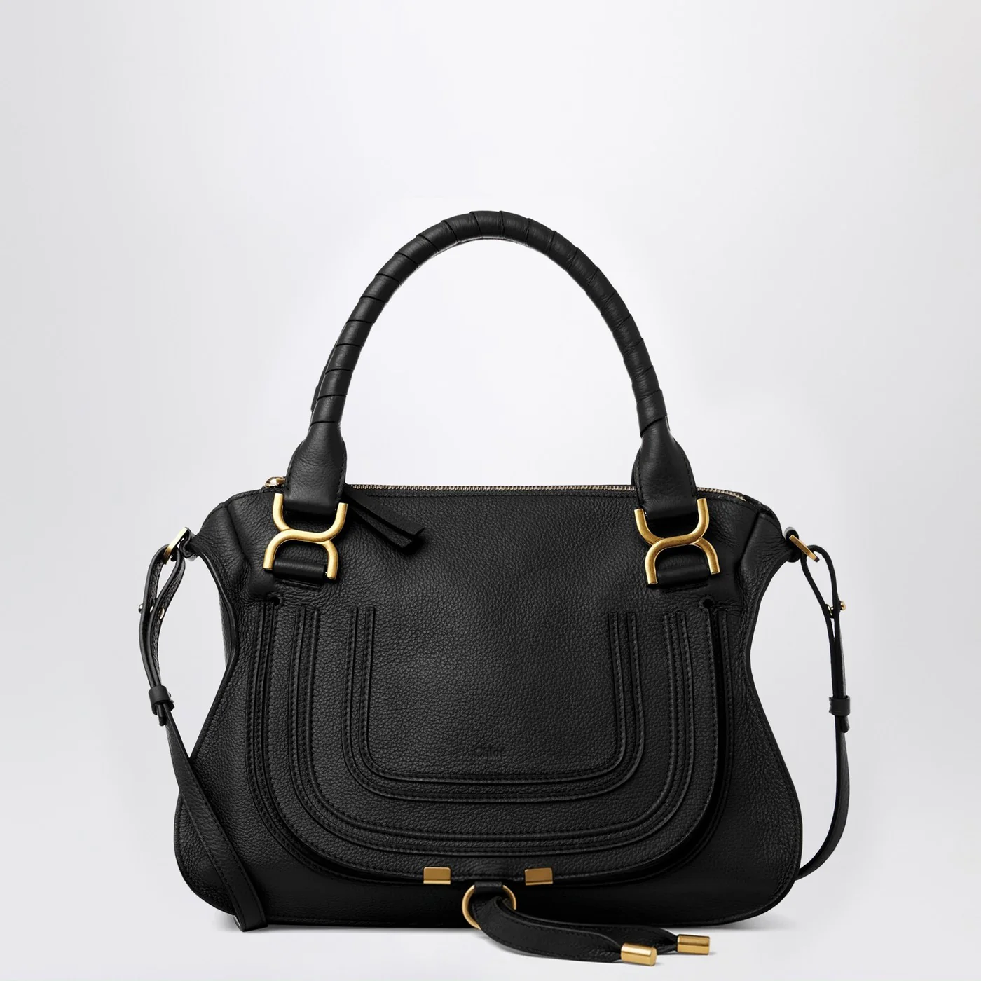 Chloé Marcie bag in black grained leather