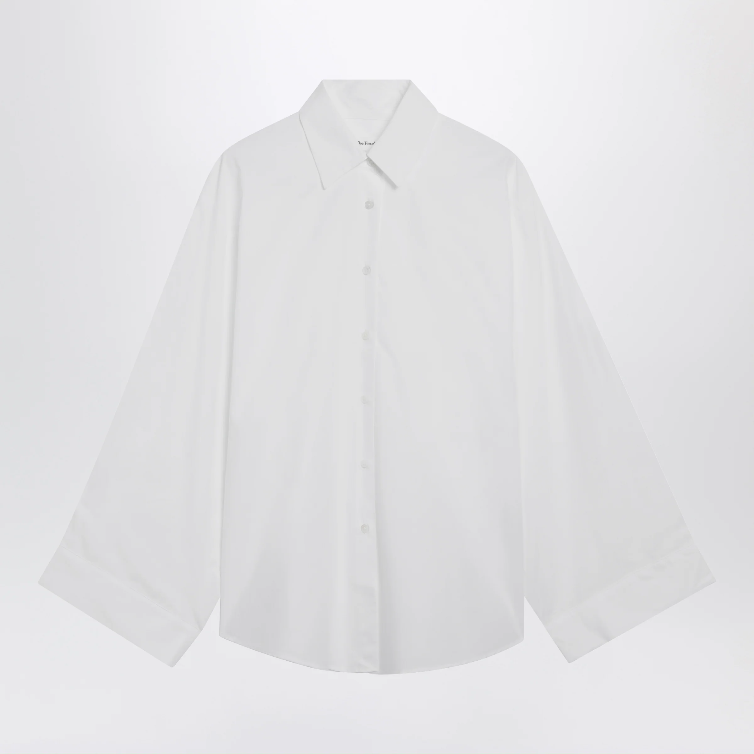 The Frankie Shop Tila wide-sleeve organic cotton shirt in white