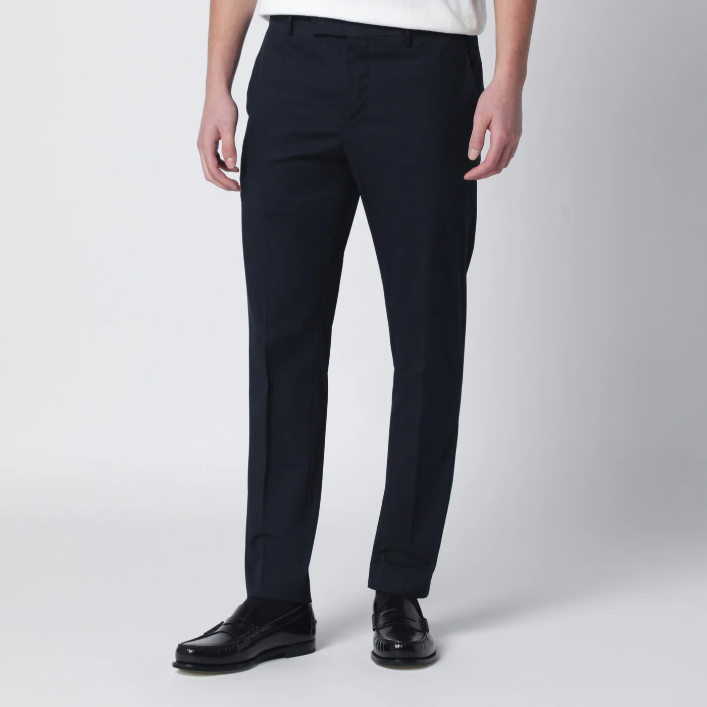 PT Torino Blue slim-fit cotton-blend trousers