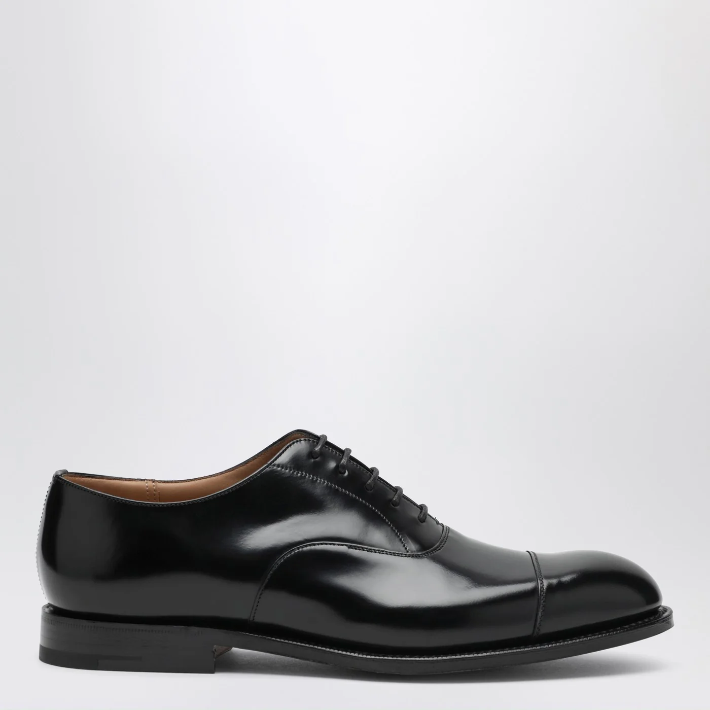 Church's Black smooth leather Consul lace-up shoes