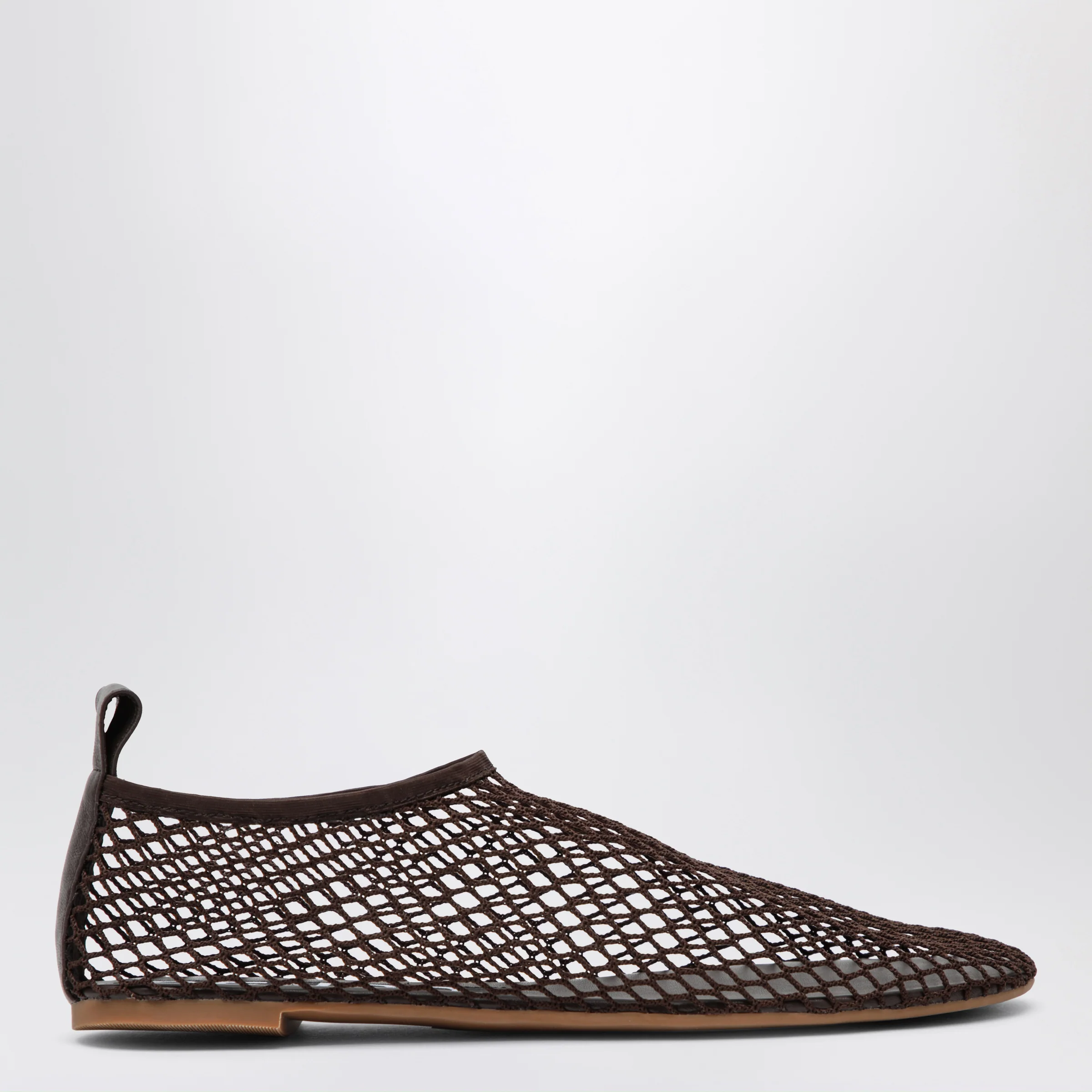 SENSO Chocolate brown mesh fabric ballet flats