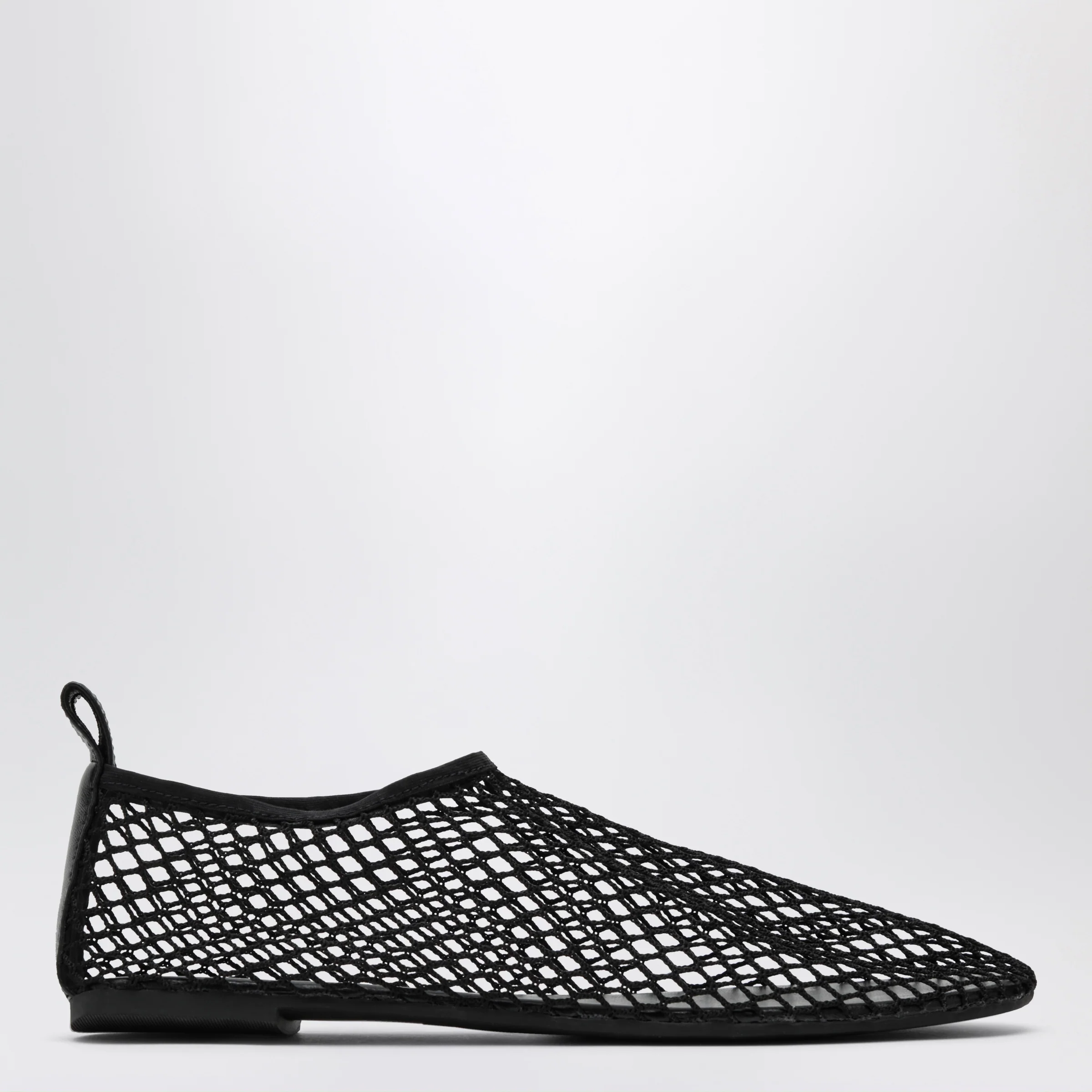 SENSO Ebony-colored mesh fabric ballet flats