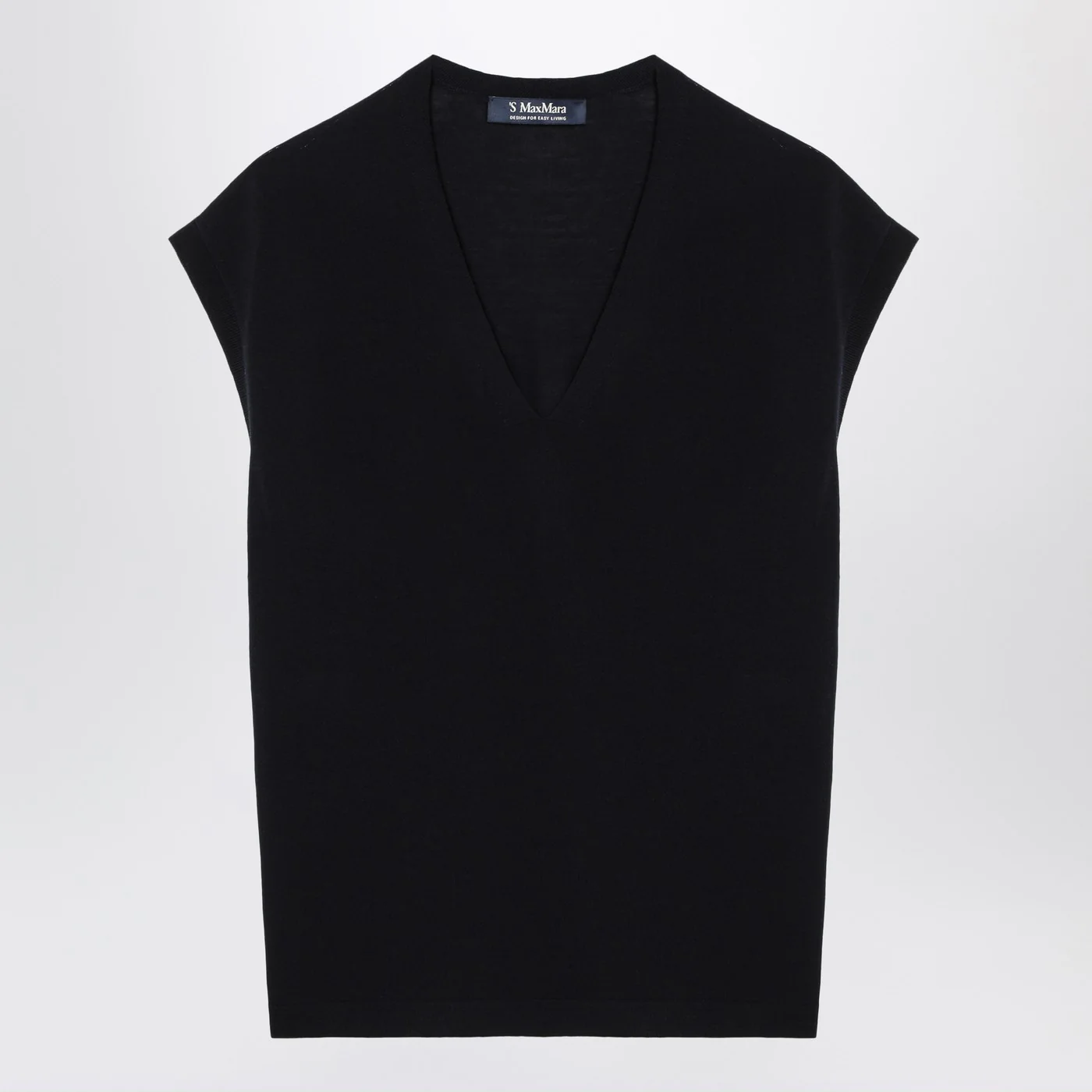 S Max Mara Navy blue wool vest