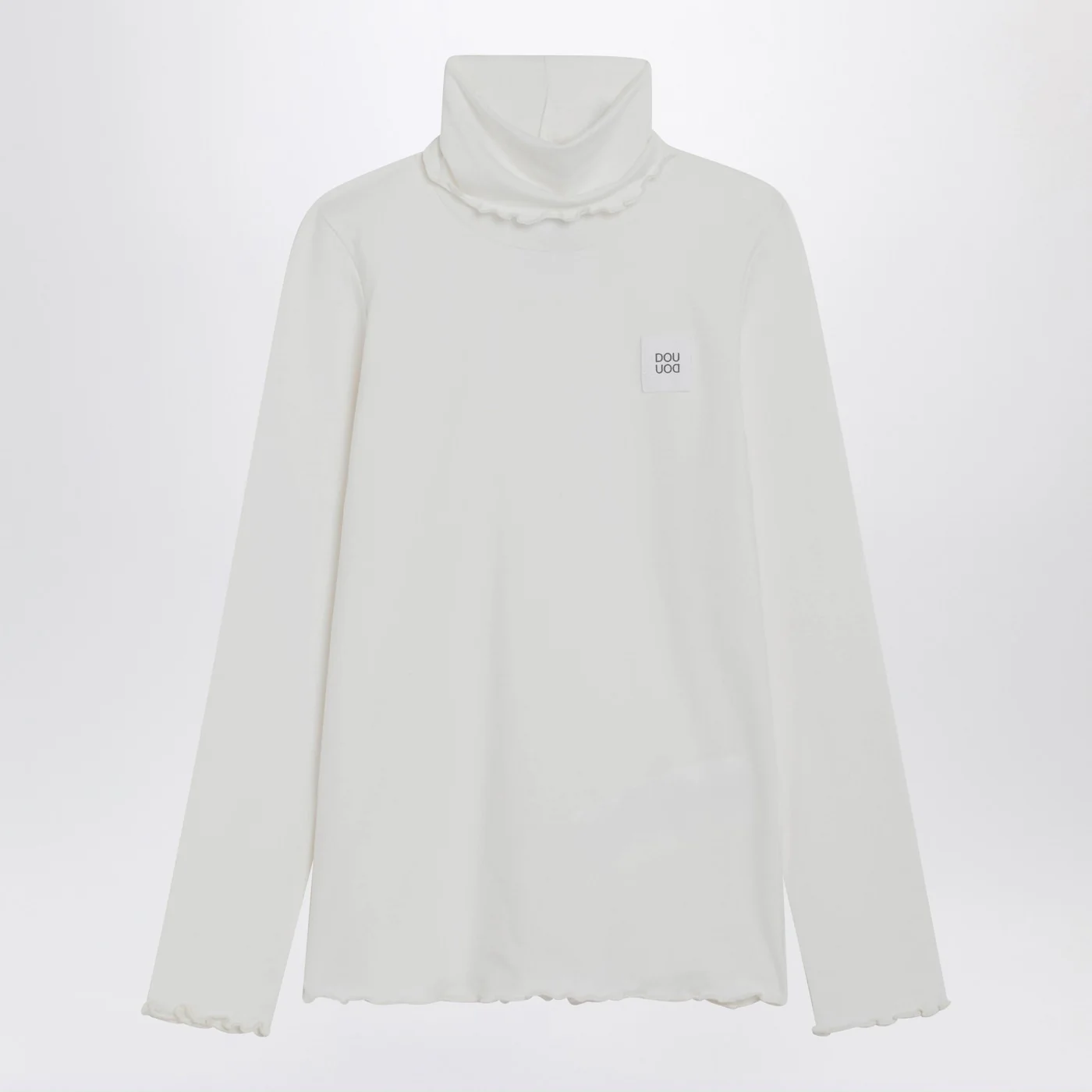 Douuod Turtleneck sweater in ivory cotton blend
