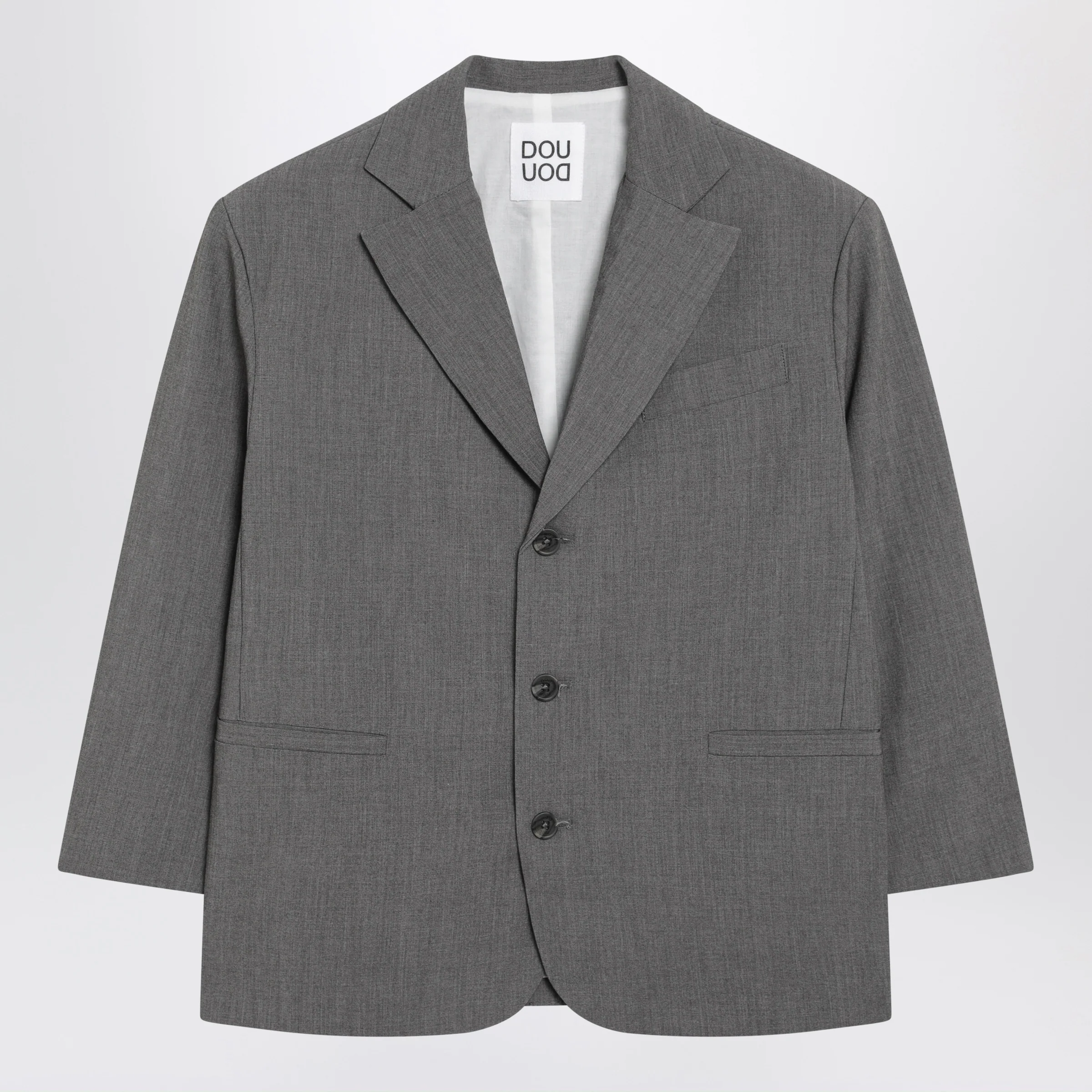 Douuod Grey single-breasted jacket