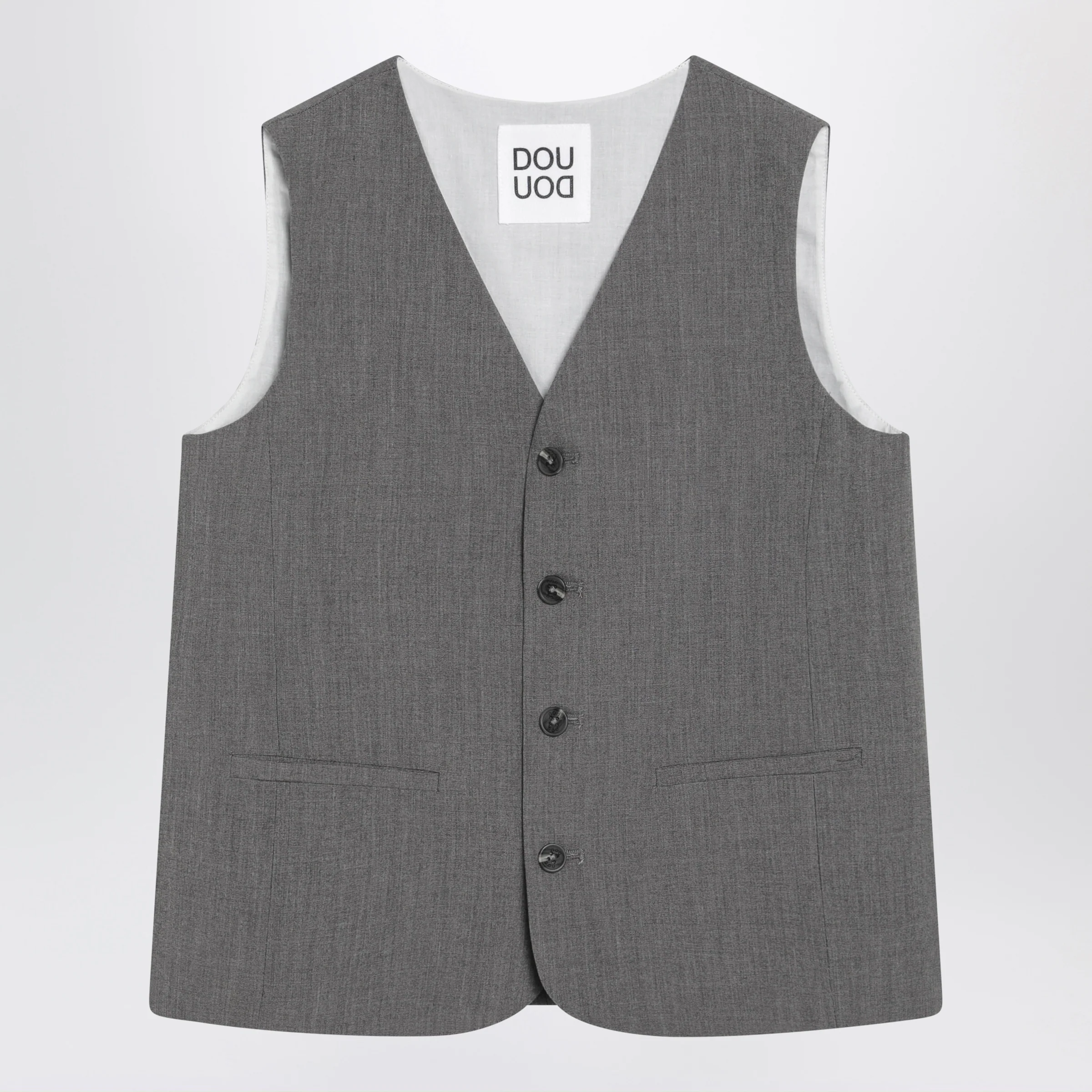 Douuod Grey single-breasted vest
