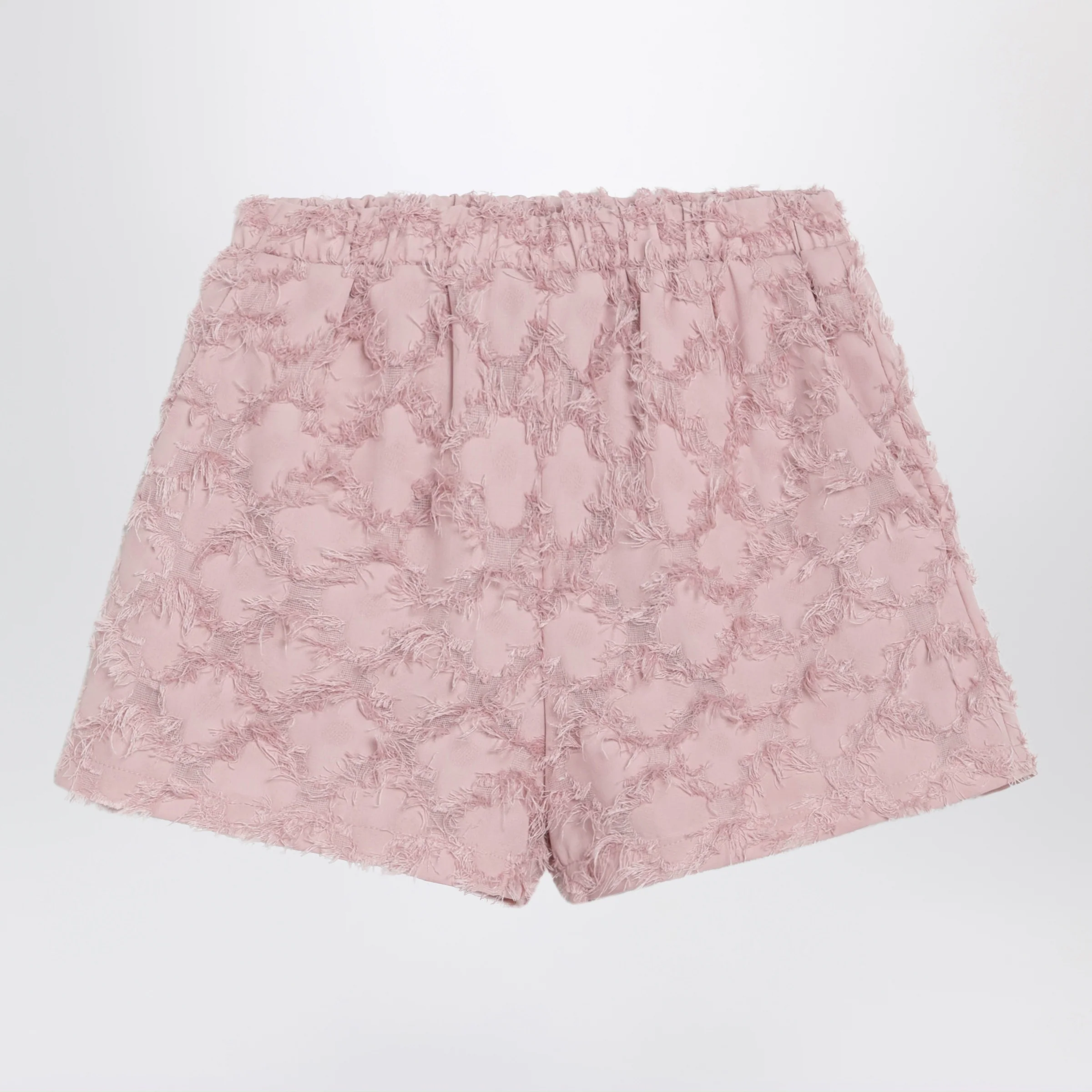 Douuod Pink patterned shorts with fringes