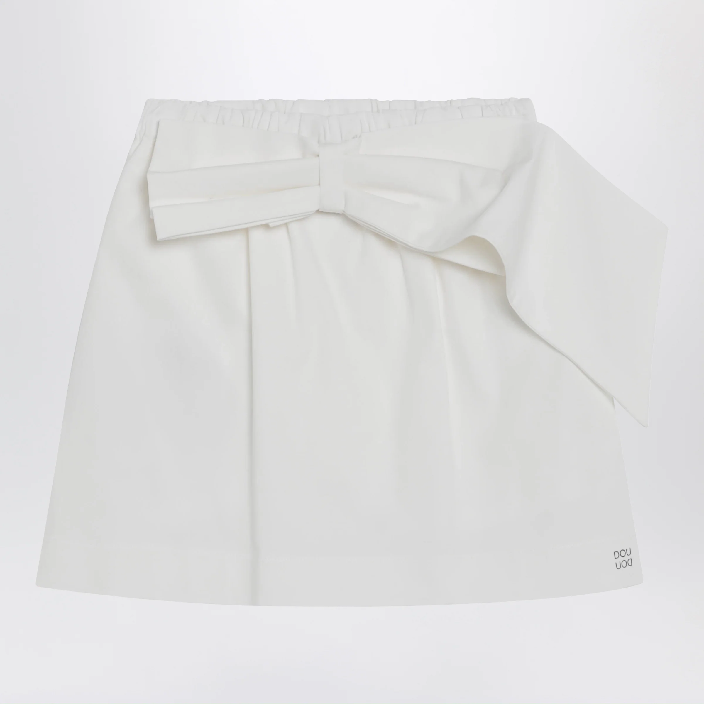 Douuod Ivory cotton mini skirt