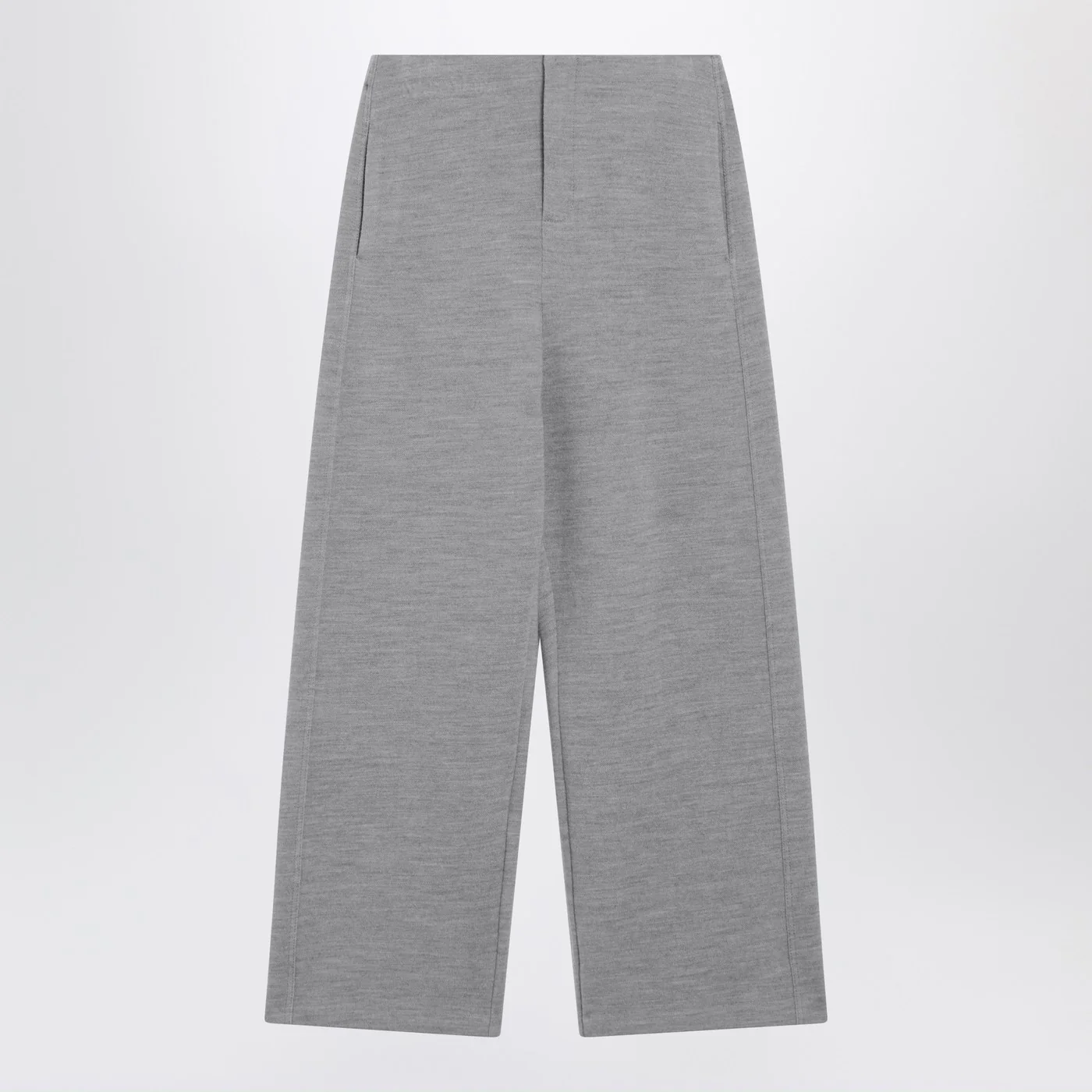 Max Mara Grey wool-cotton blend trousers