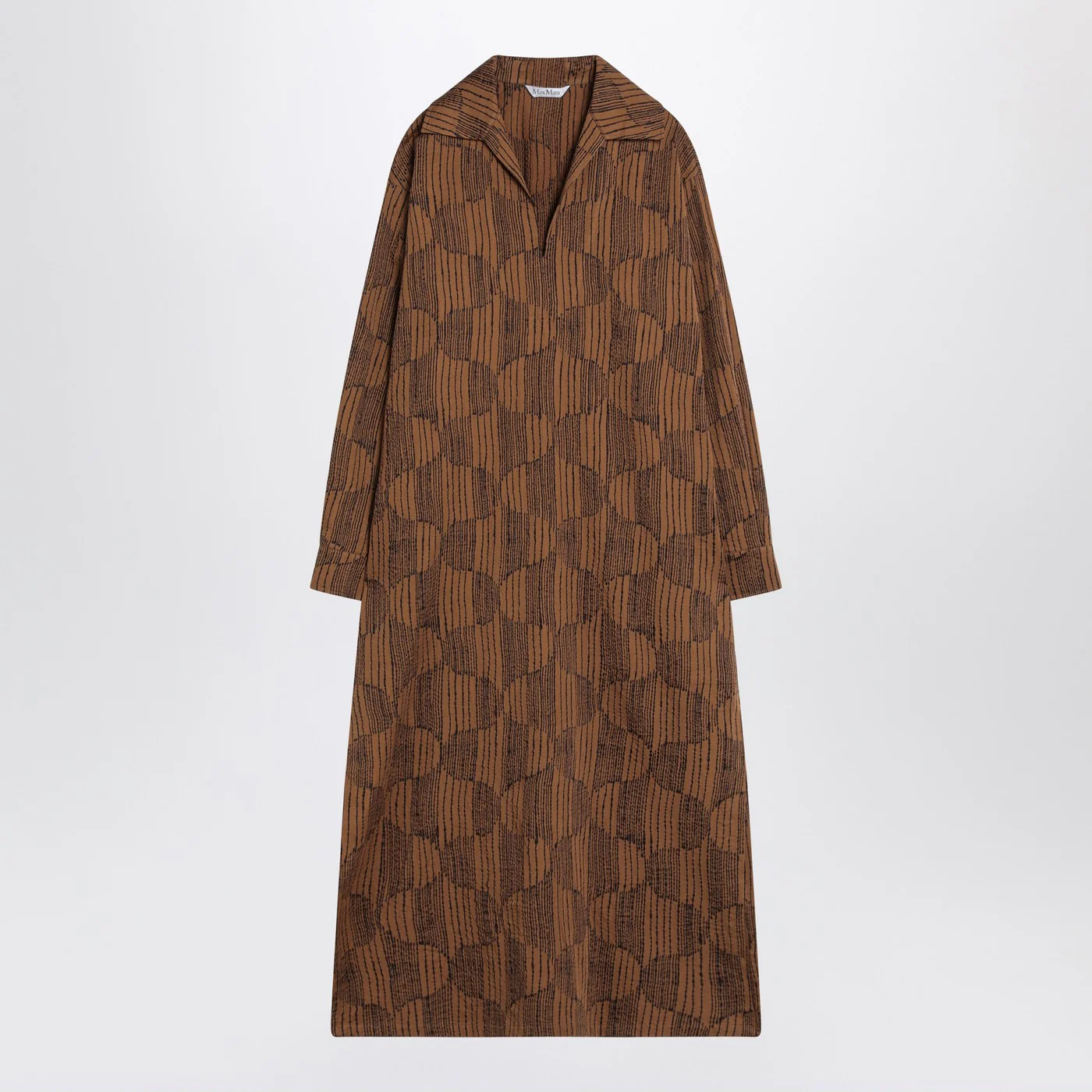 Max Mara Olive green shirt dress in cotton