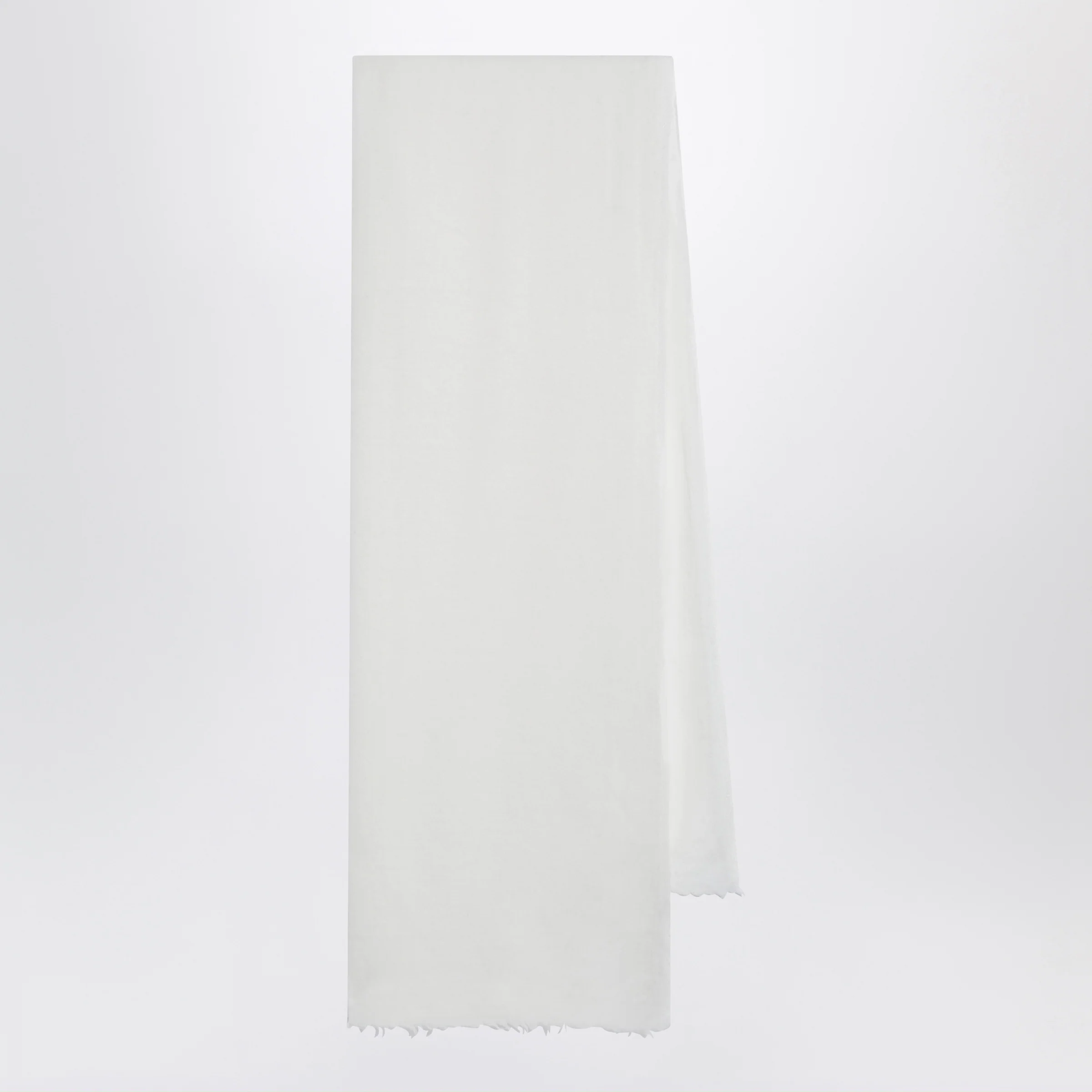 Destin White silk and cashmere-blend scarf