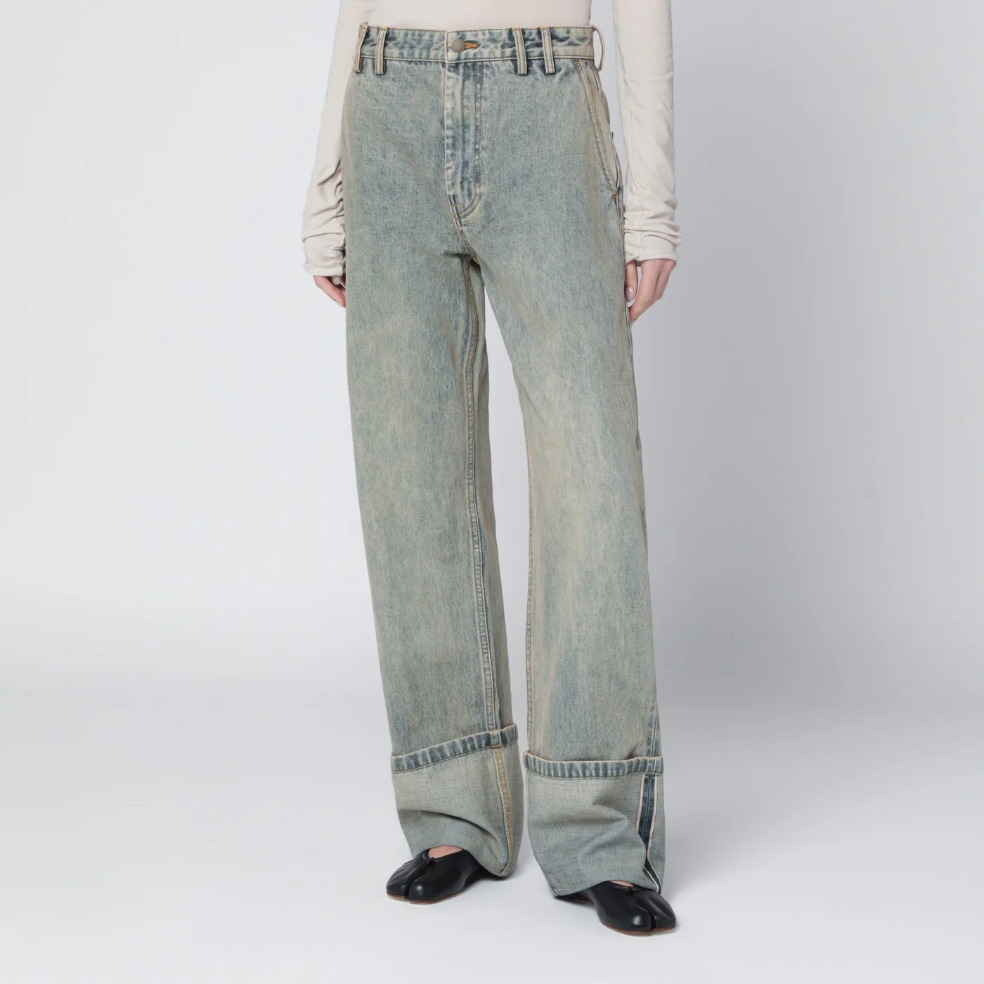 Entire Studios Wide-leg jeans with washed effect