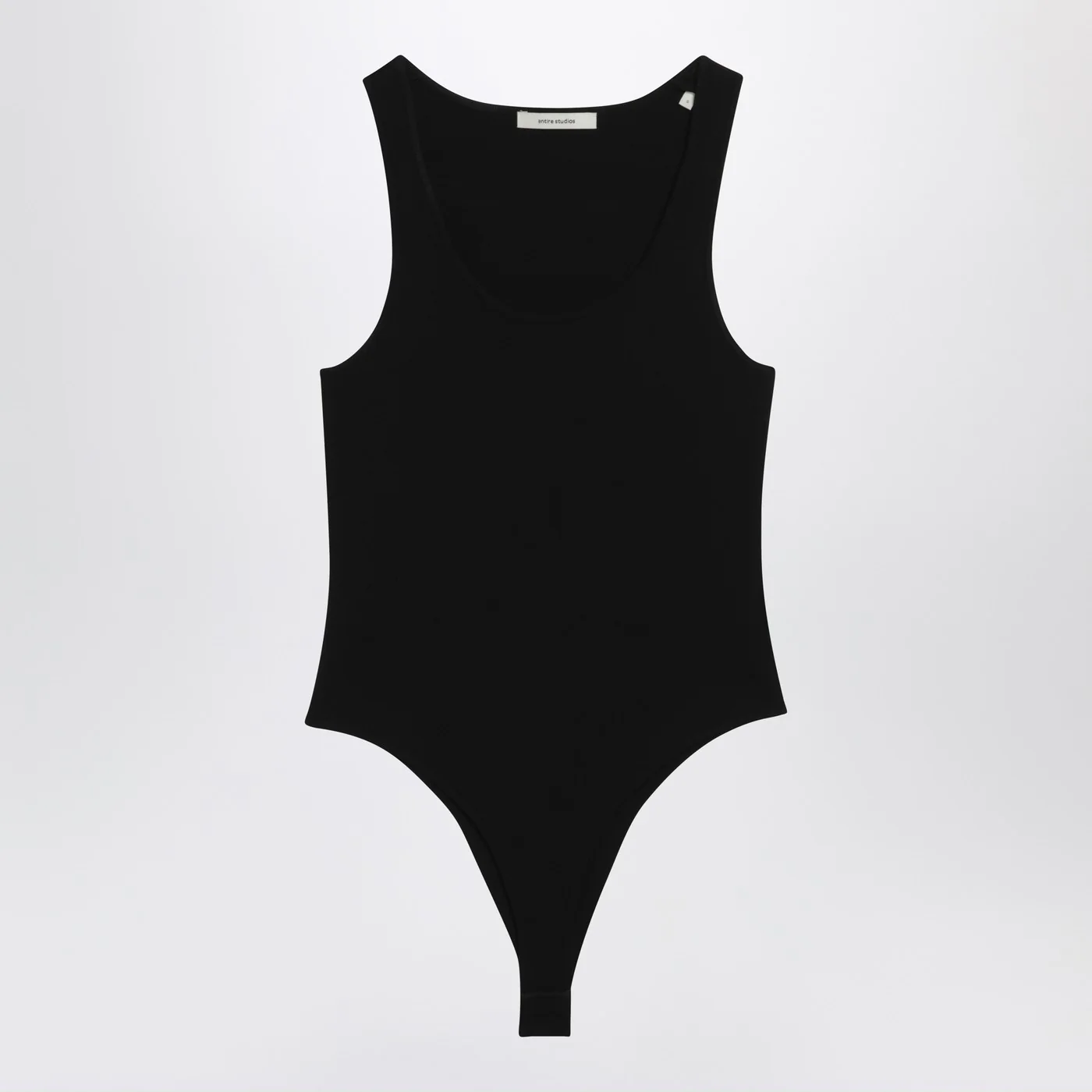 Entire Studios Black viscose jersey bodysuit