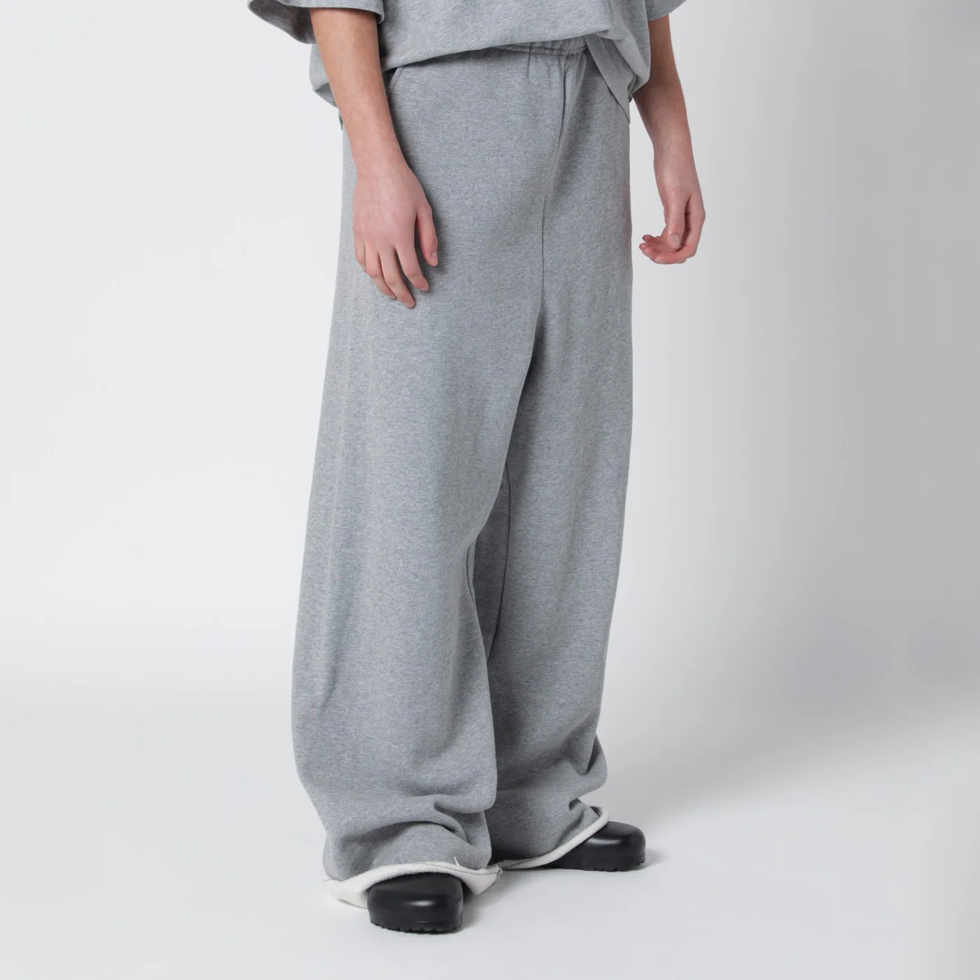 Entire Studios Black wide-leg cotton jogging trousers