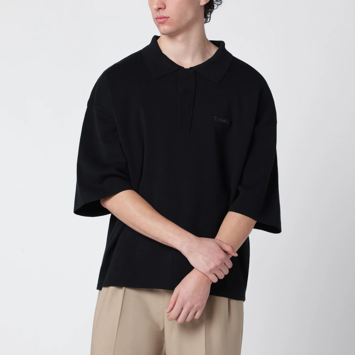 Entire Studios Black long-sleeve polo