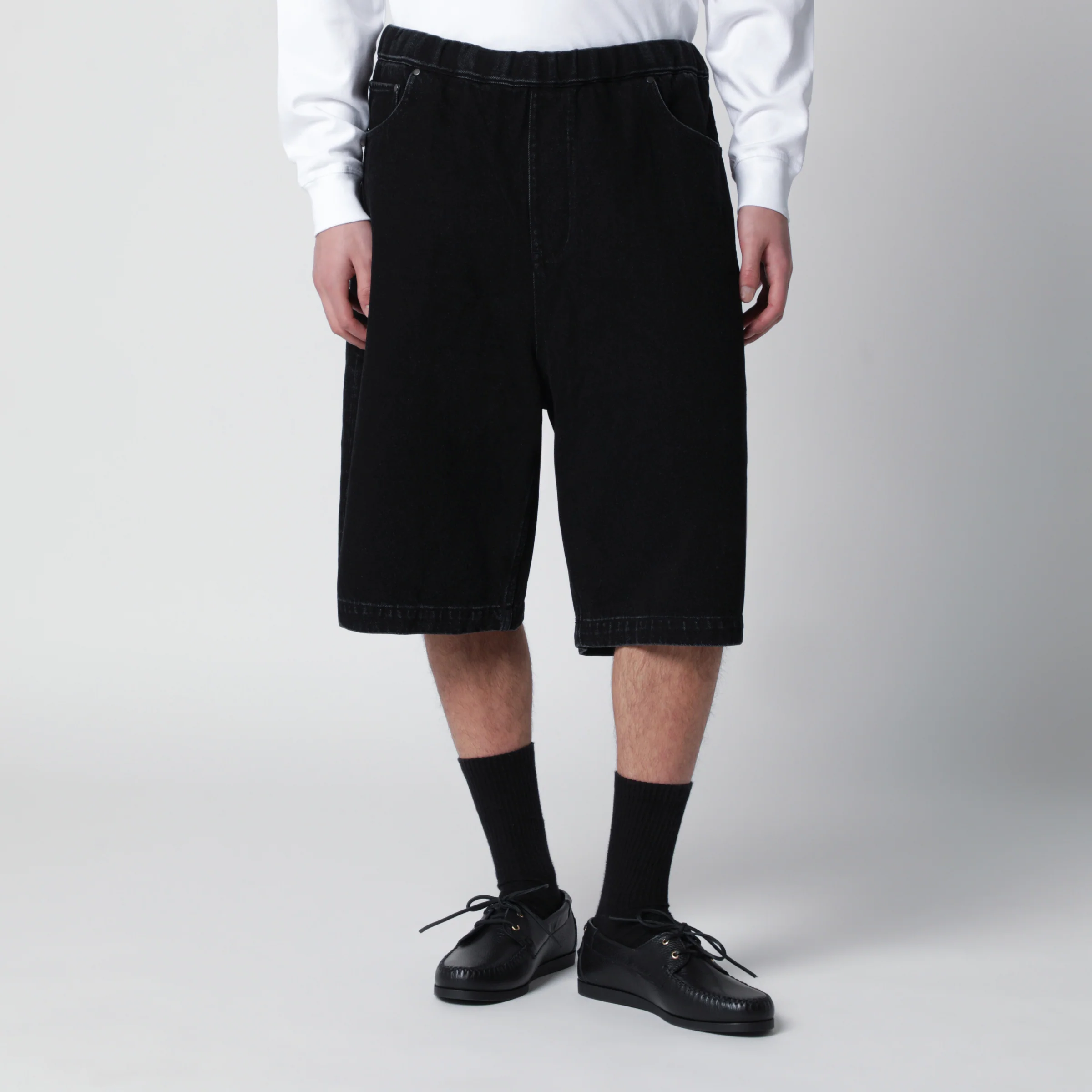 Entire Studios Baggy bermuda shorts in black denim