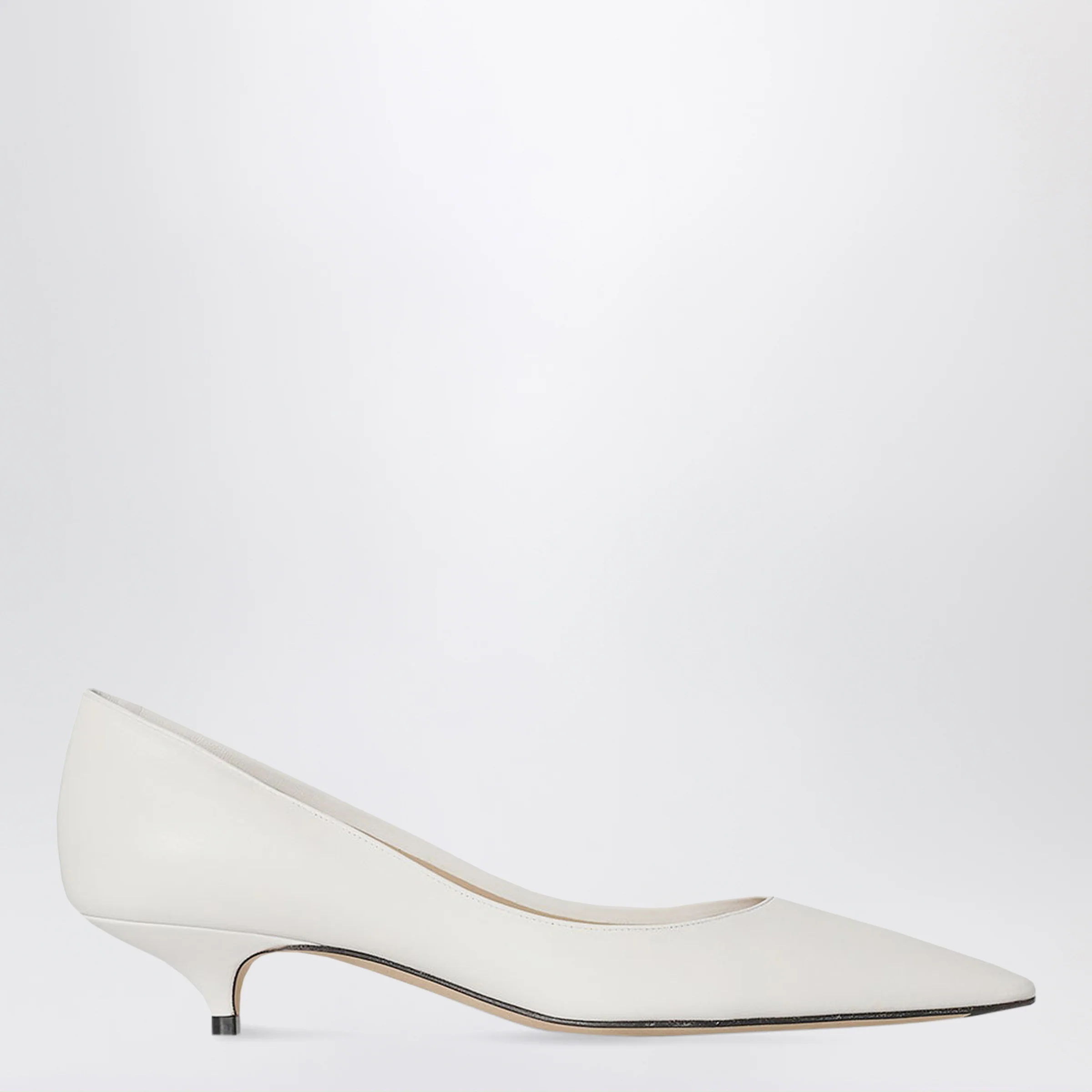 The Row Liisa white lambskin pumps