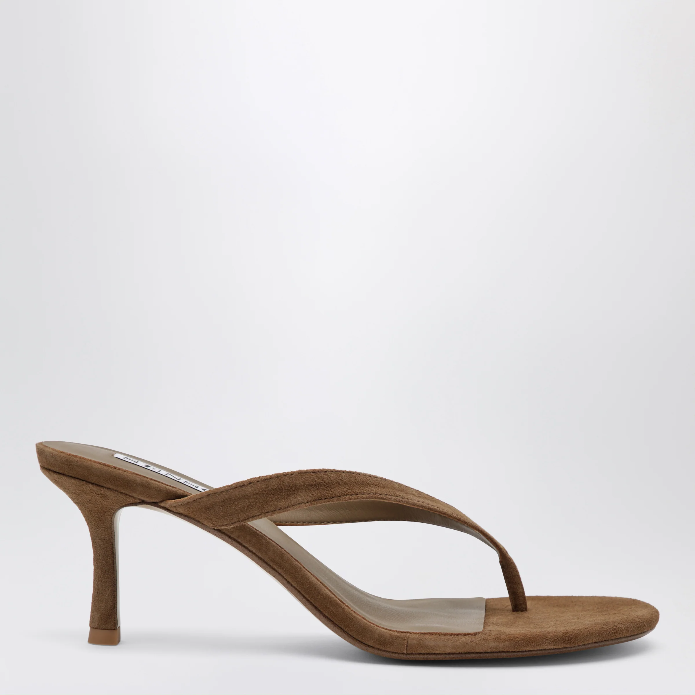 SENSO Farah suede slides in butterscotch color