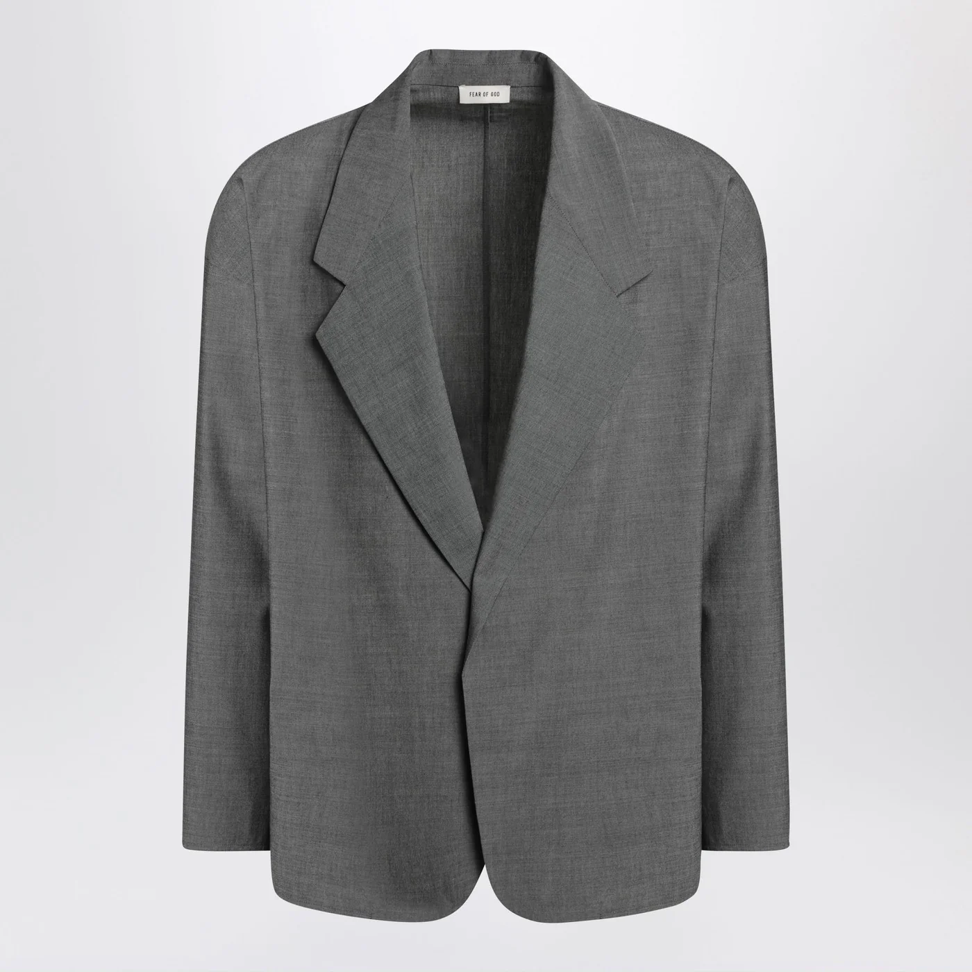 Fear of God Gray single-breasted jacket in cotton and wool