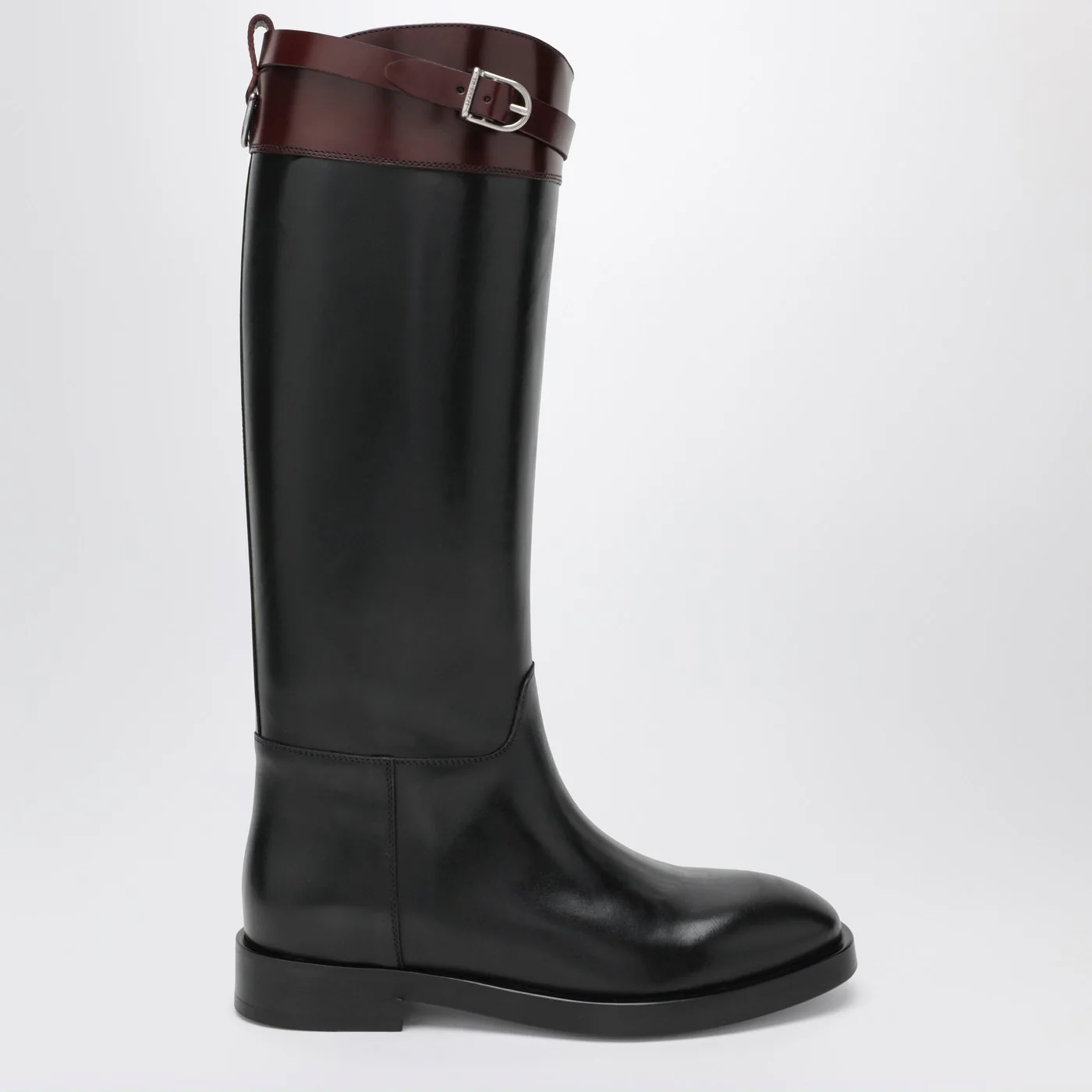 Durazzi Milano Black/burgundy two-tone boots