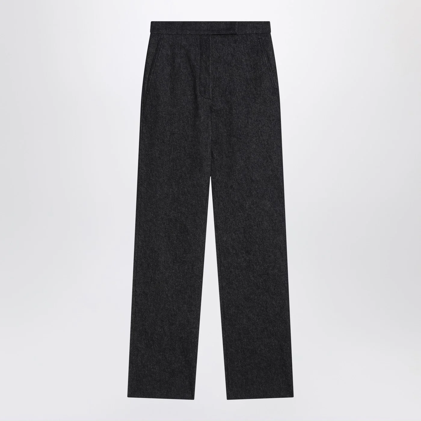 Max Mara Midnight blue trousers in cotton denim effect