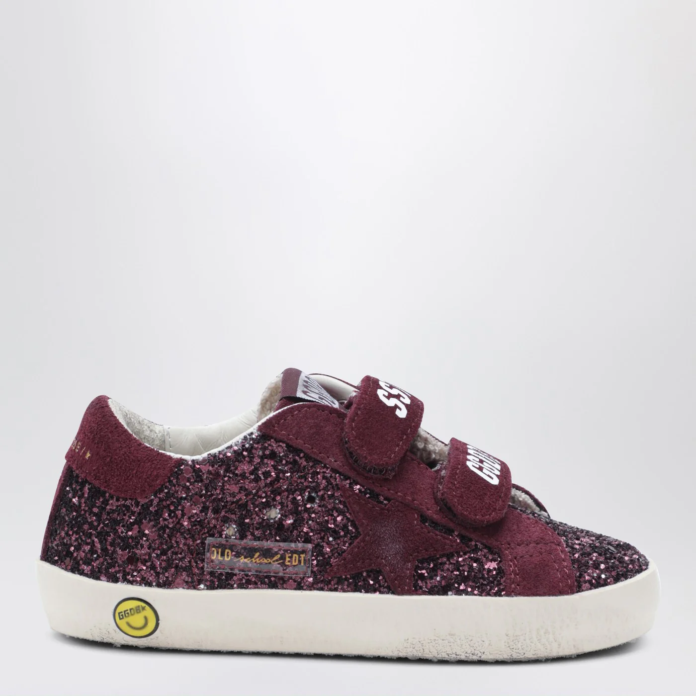 Golden Goose Old School sneakers in burgundy glitter