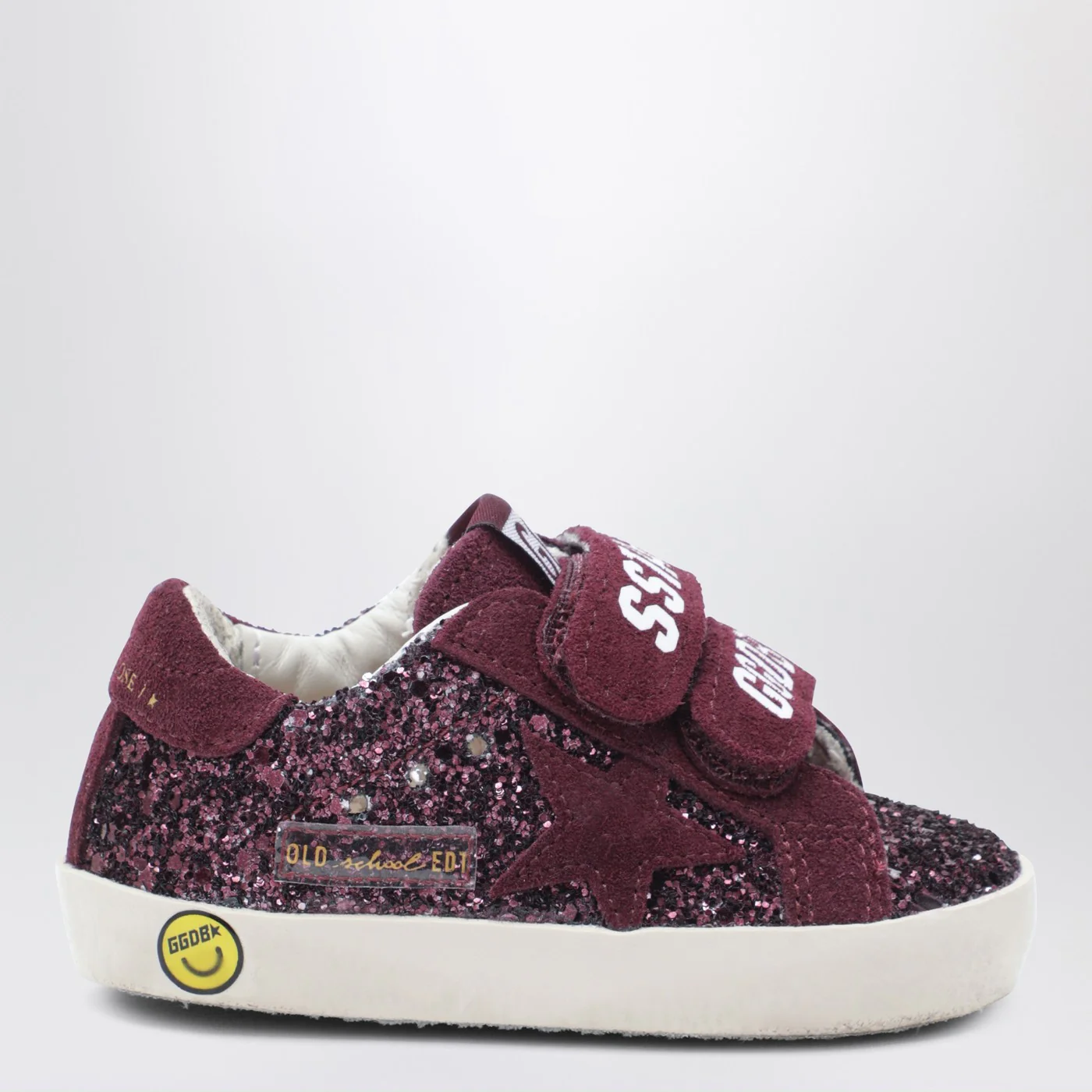 Golden Goose Old School sneakers in burgundy glitter