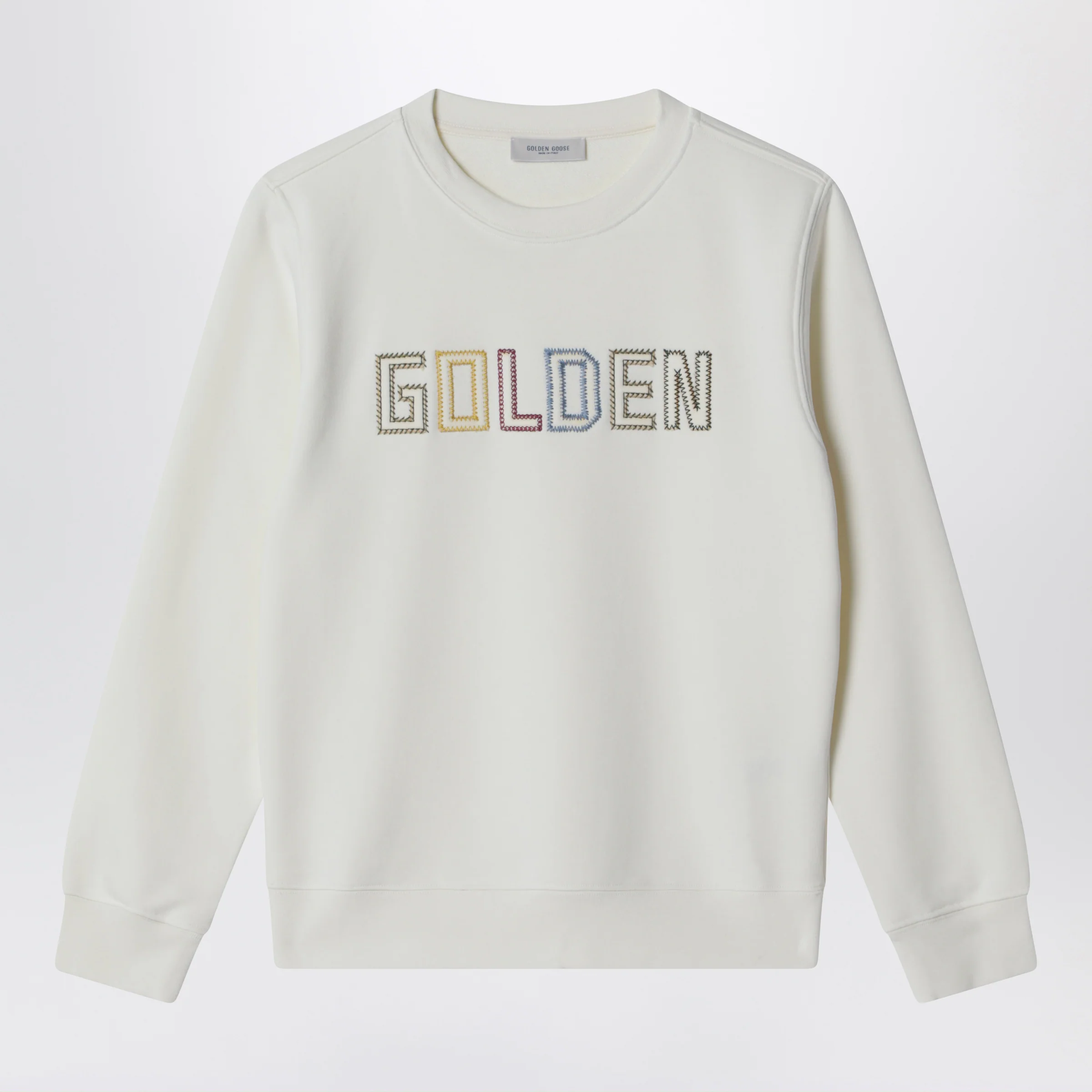 Golden Goose White sweatshirt with embroidered logo