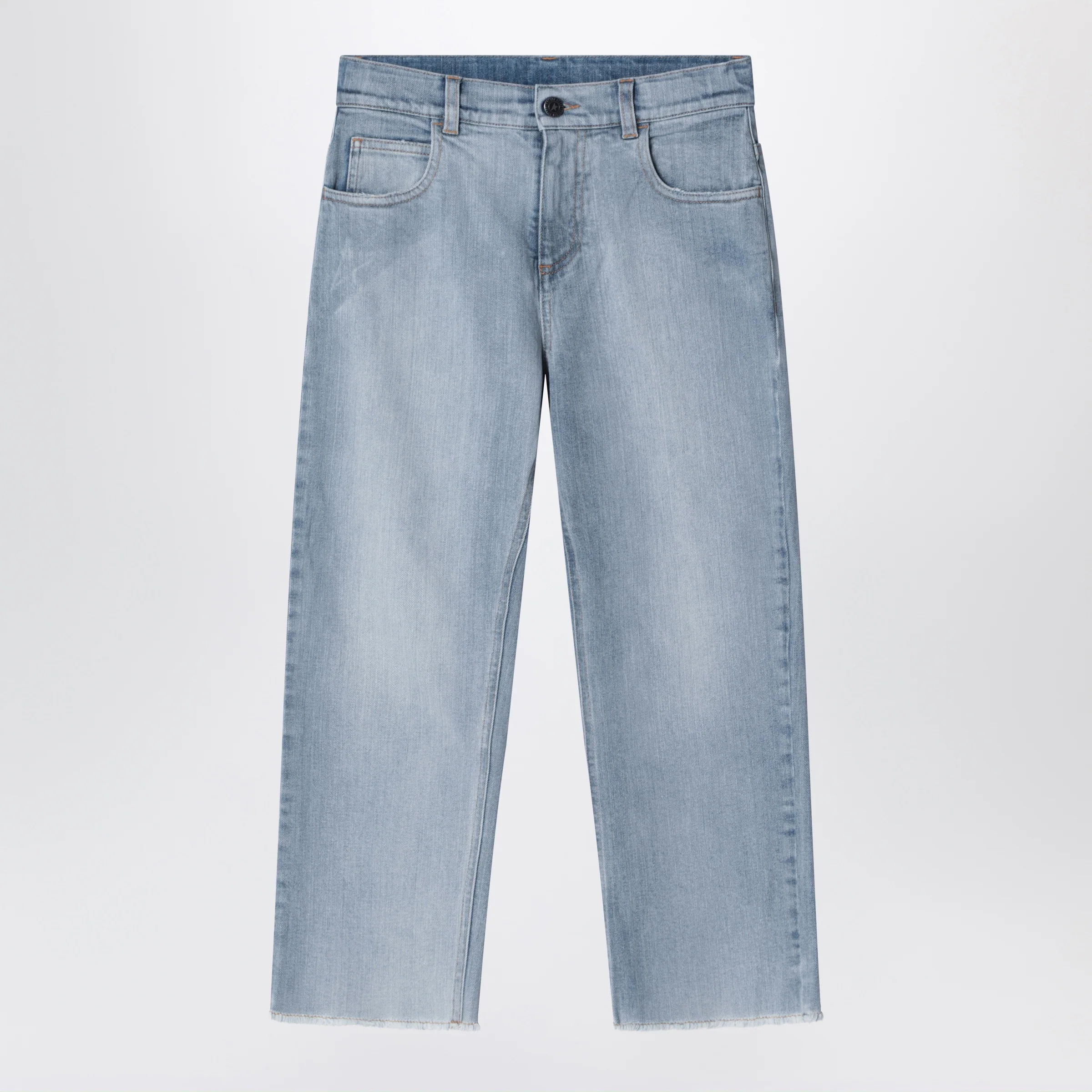 Golden Goose Medium blue jeans with logo embroidery