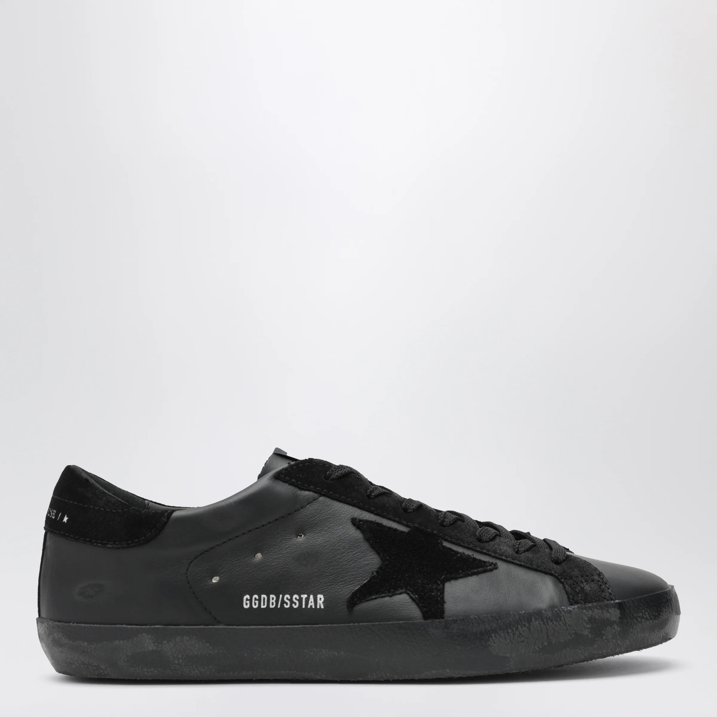 Golden Goose Black Super-Star sneakers in leather and suede