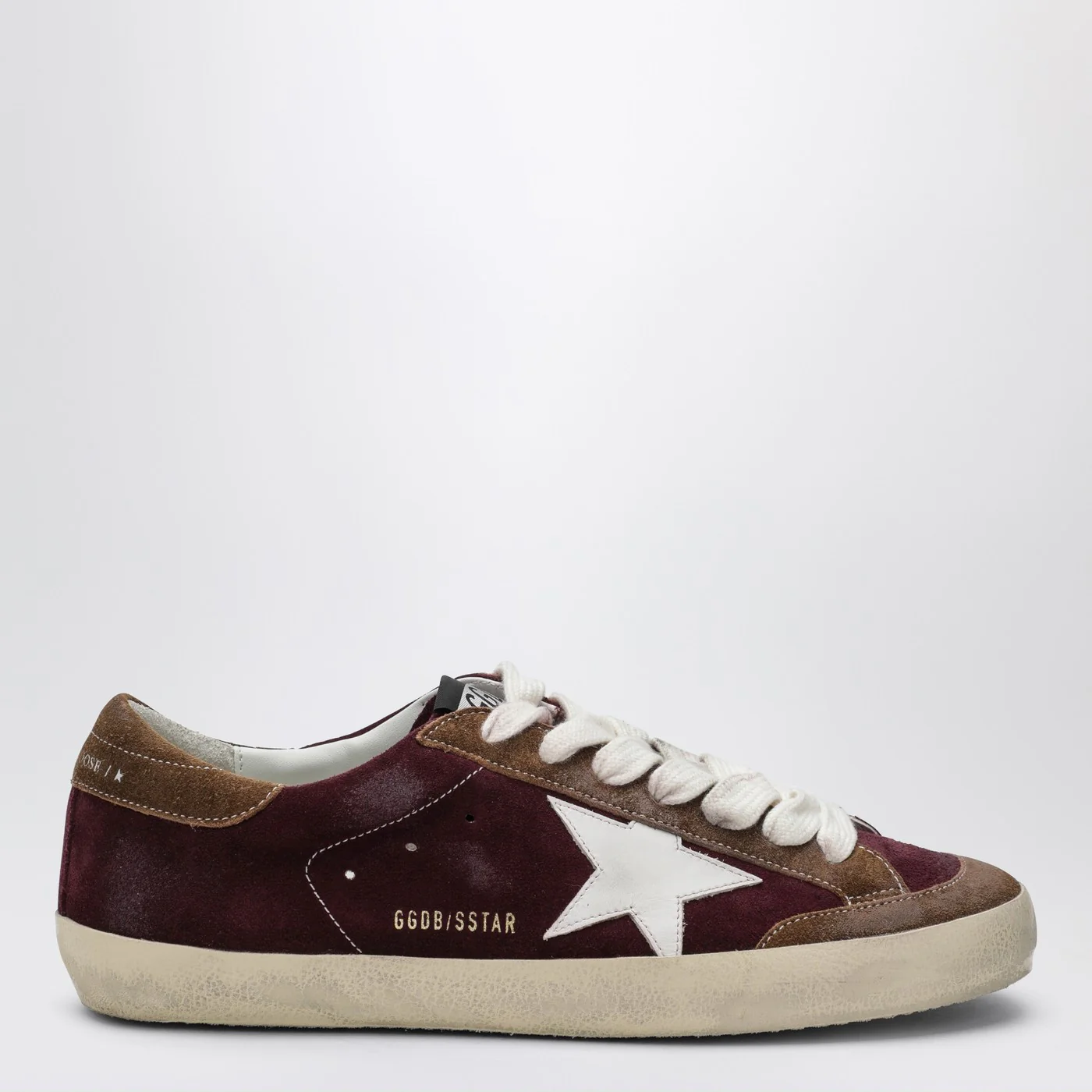 Golden Goose Bordeaux/white/brown Super Star sneaker