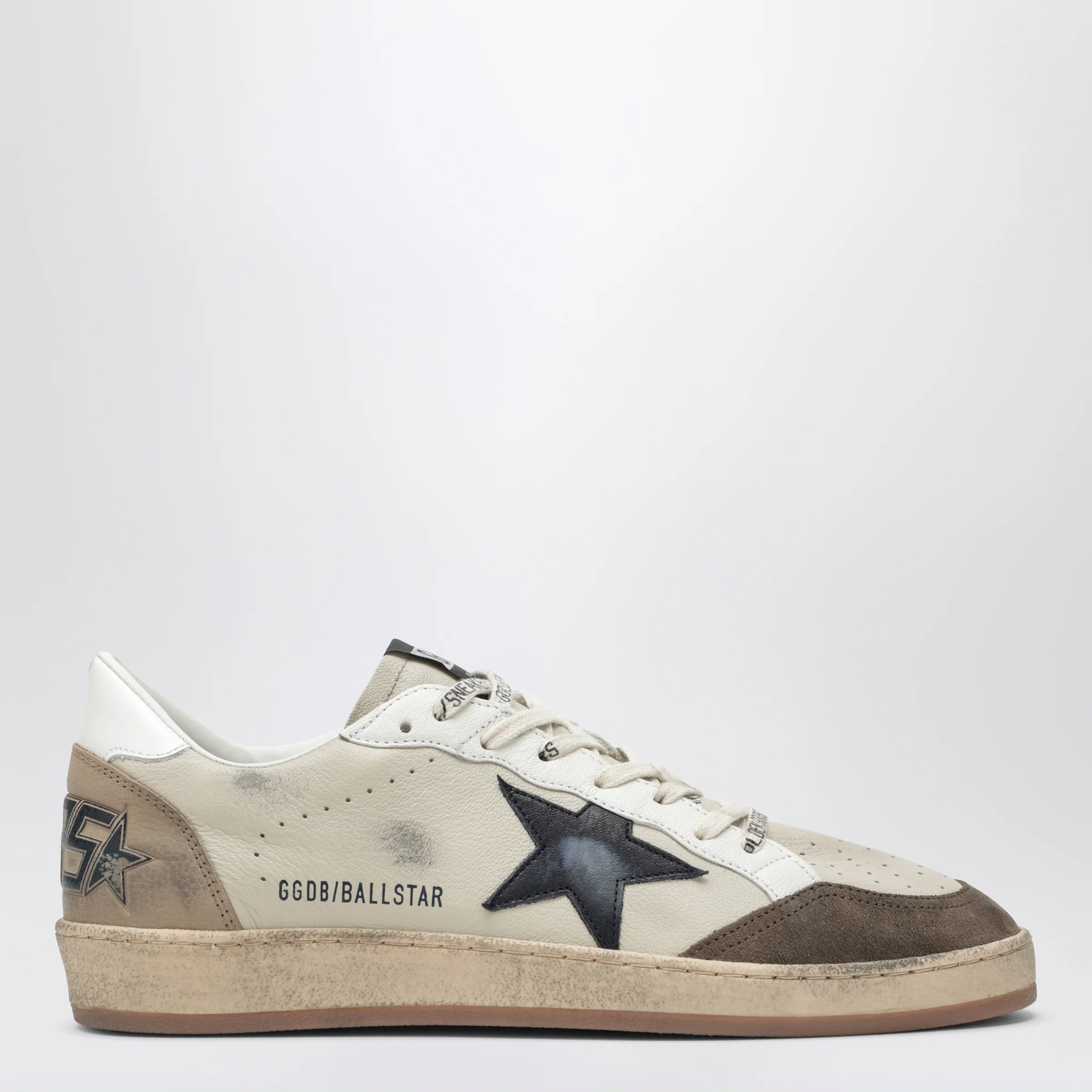 Golden Goose Cream/white/marble/blue Ball Star sneakers