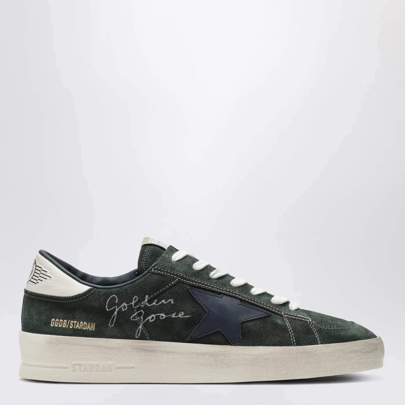 Golden Goose Green and Blue Stardan Sneaker