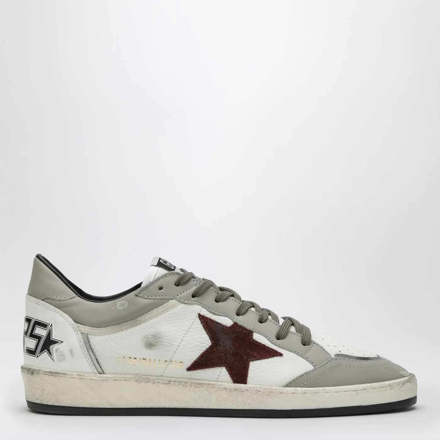 Golden Goose Ball Star sneaker white/taupe/burgundy