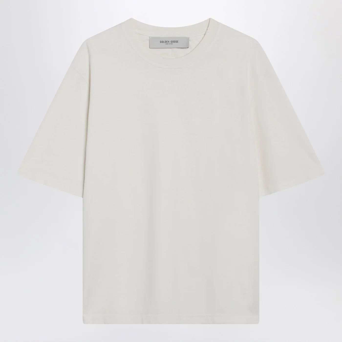 Golden Goose White T-shirt with reverse lettering logo on the back