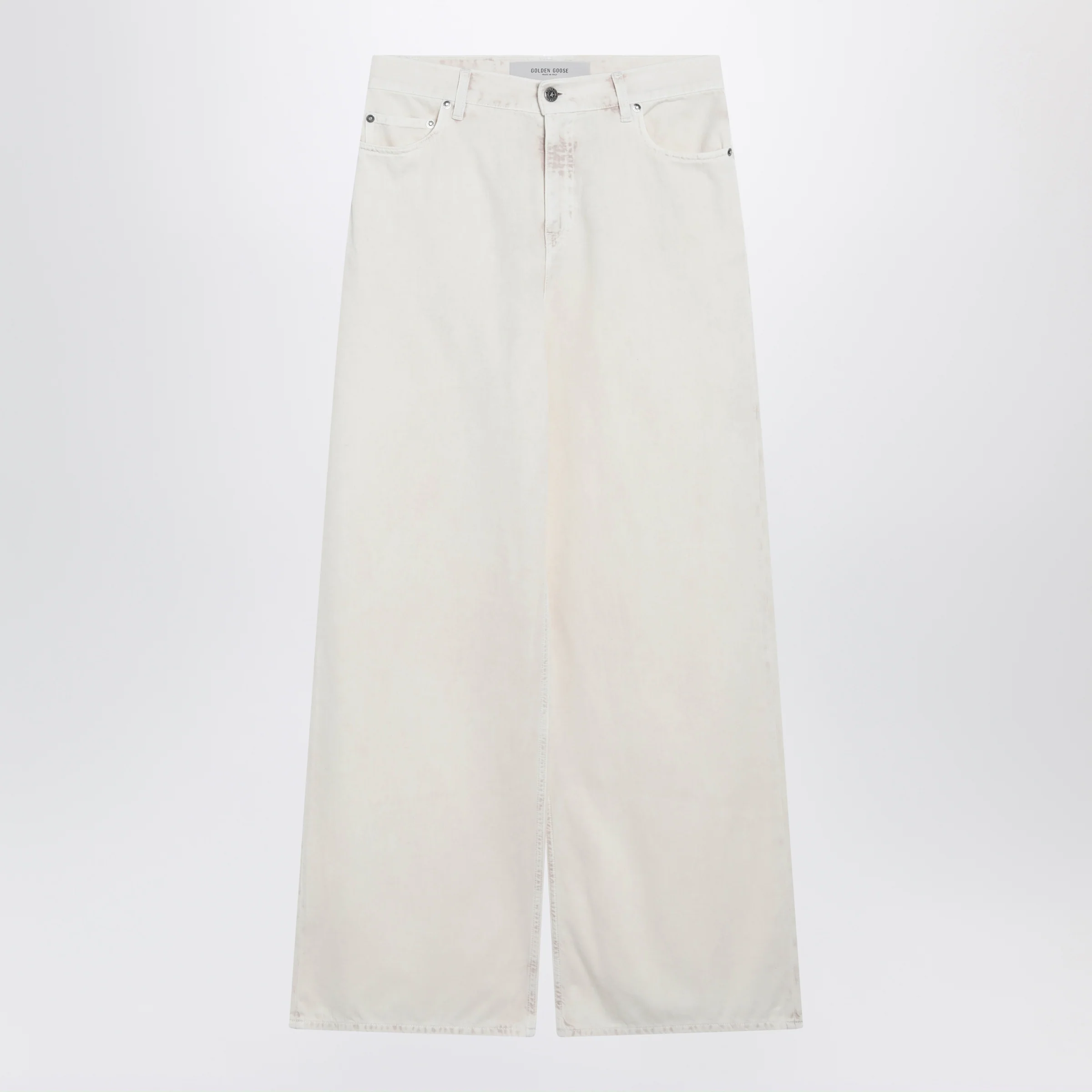Golden Goose White wide-leg denim trousers