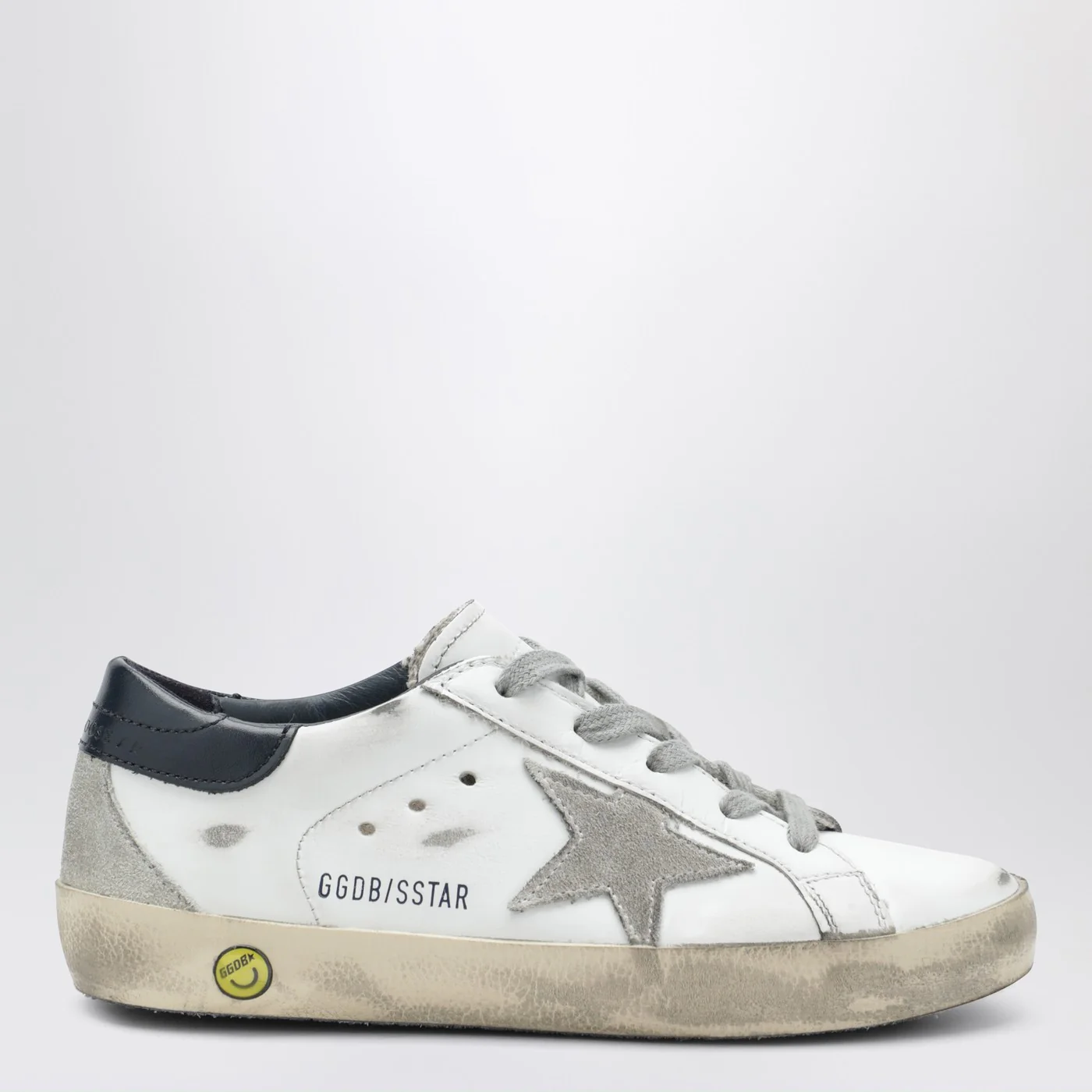 Golden Goose Super-Star sneakers in white/navy blue
