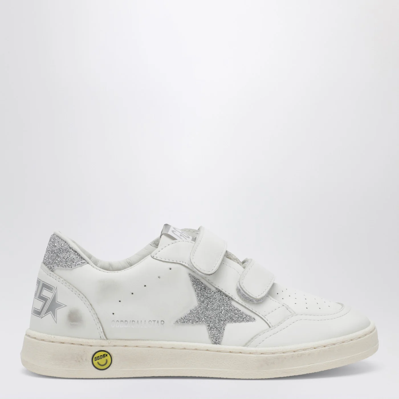 Golden Goose Ball Star Sneakers in white/crystal