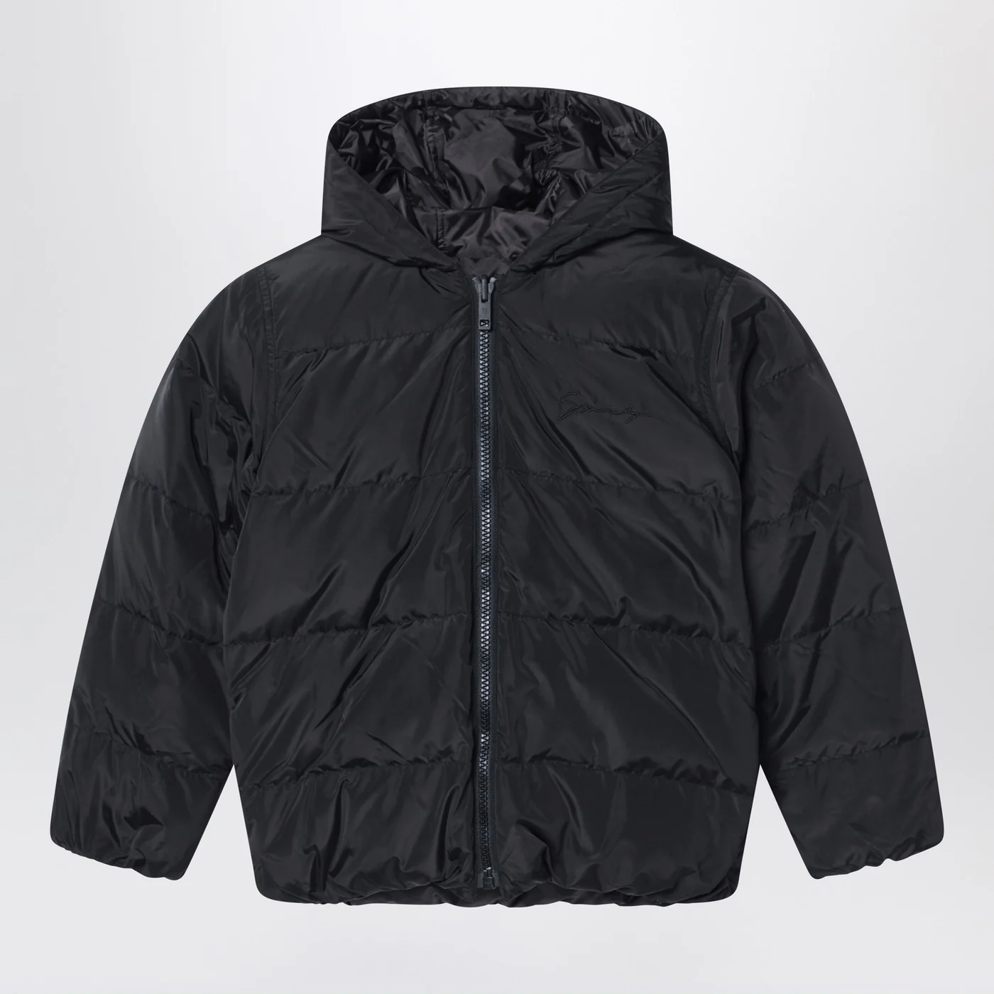 Givenchy Black puffer jacket with G print