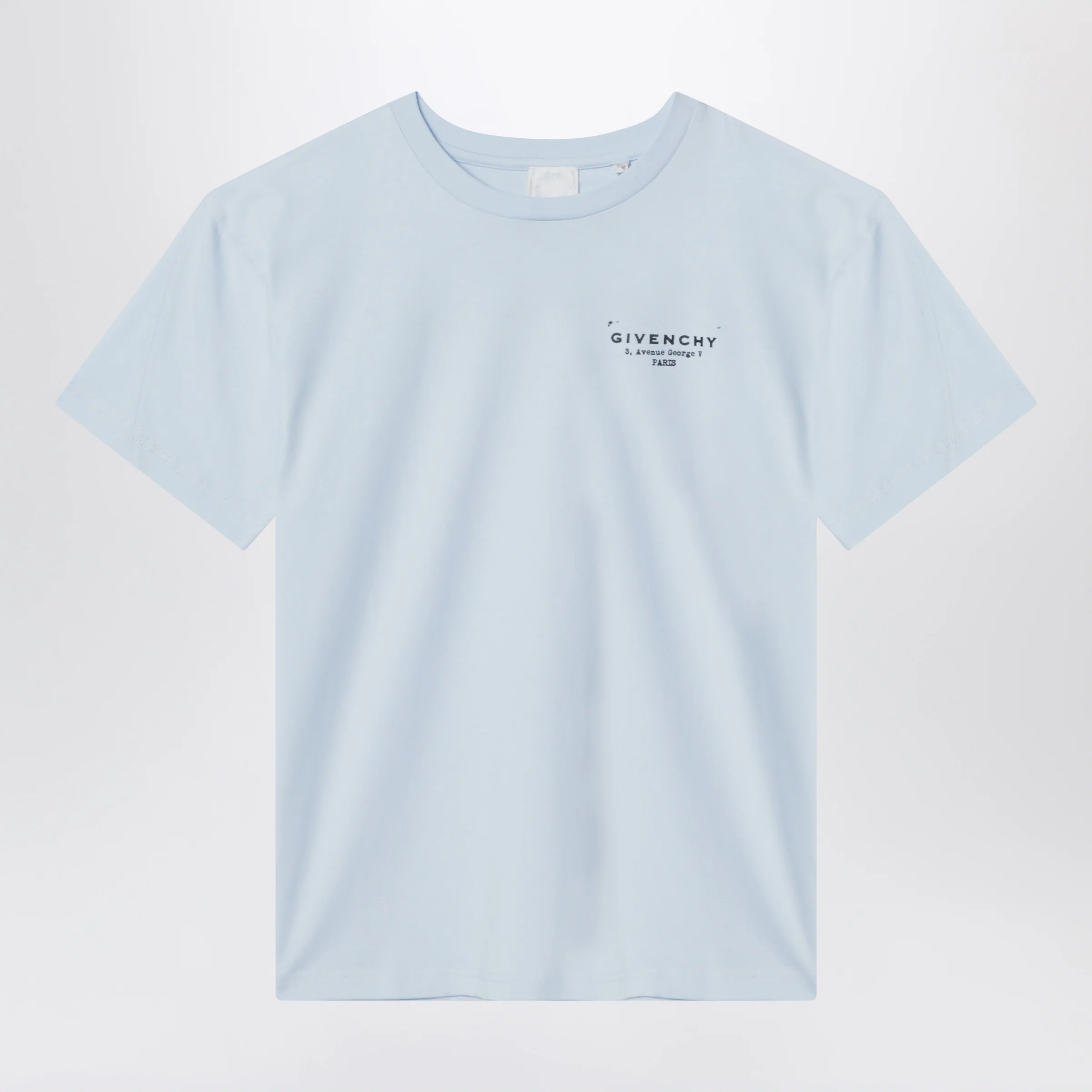 Givenchy Light blue T-shirt with logo print