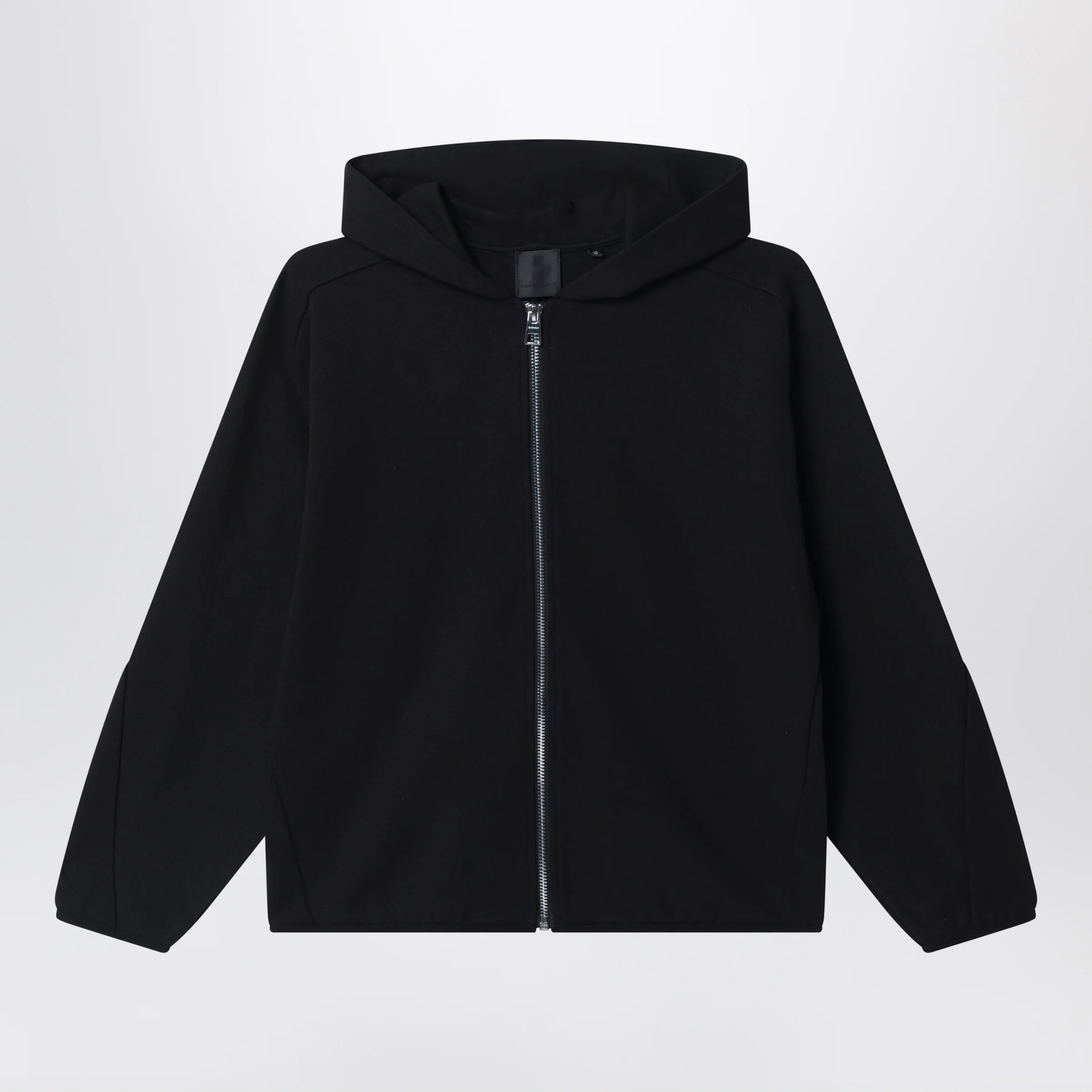 Givenchy Black zip-up sweatshirt with logo embroidery