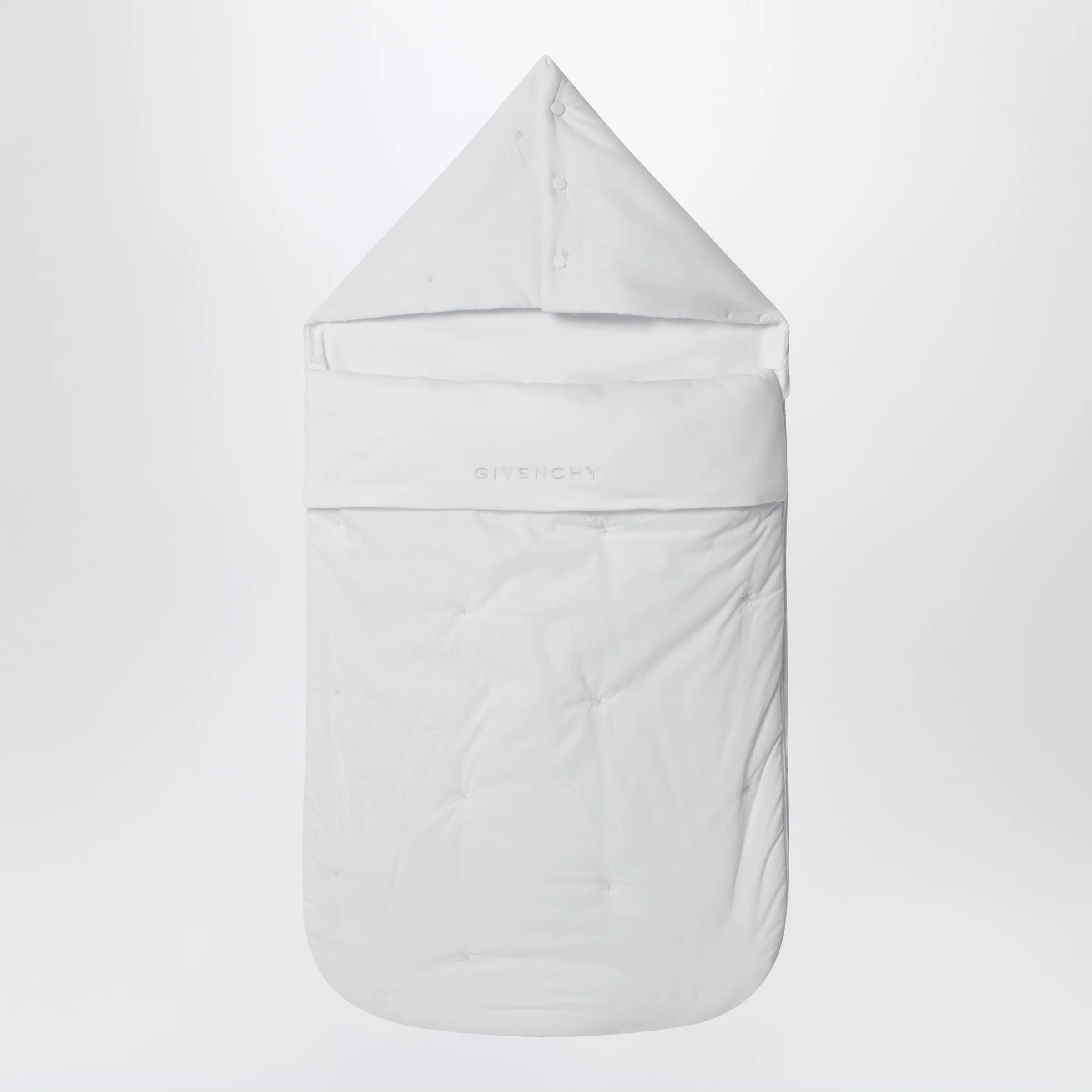 Givenchy White sleeping bag with embroidered logo