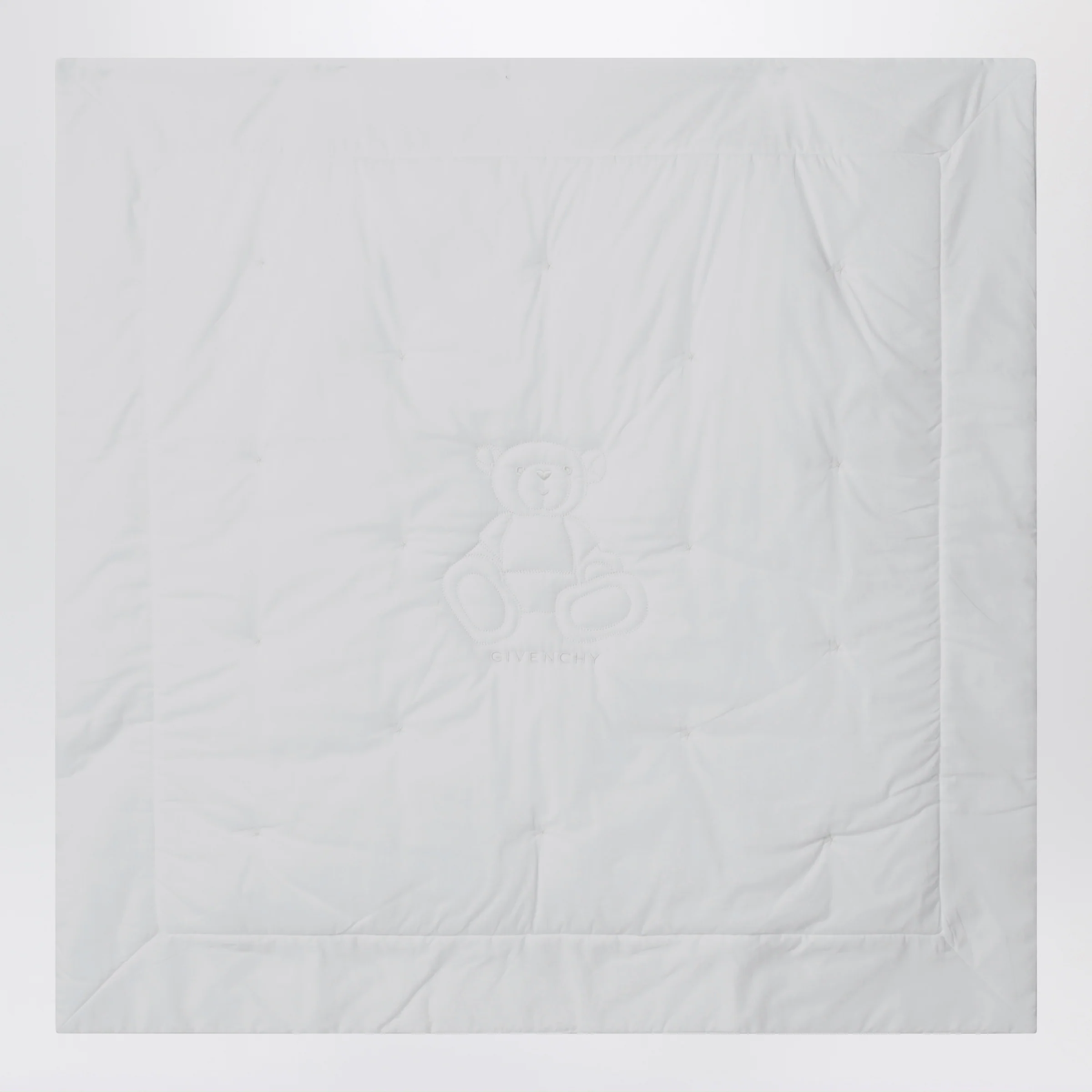 Givenchy White blanket with teddy bear embroidery