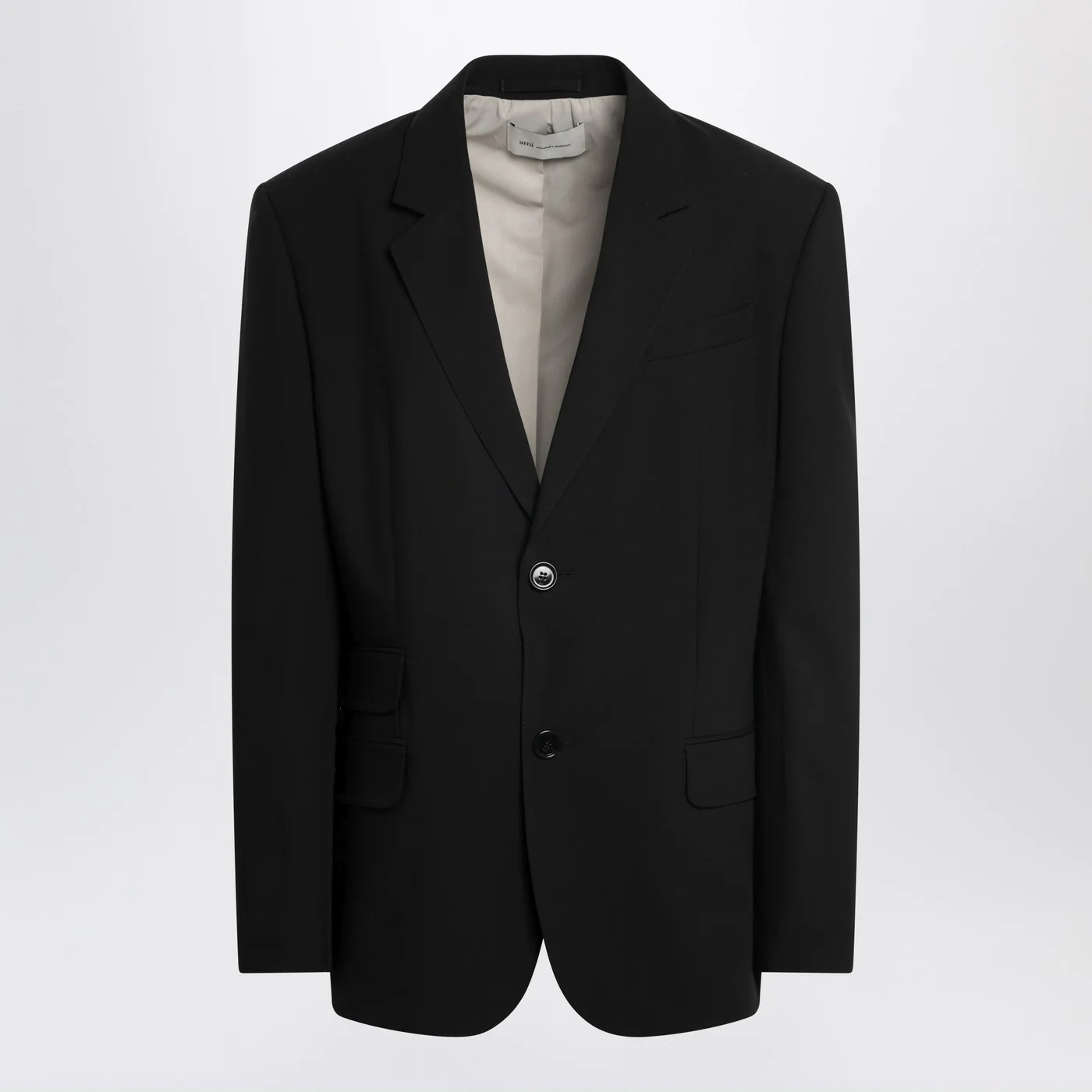 Ami Paris Black single-breasted wool jacket