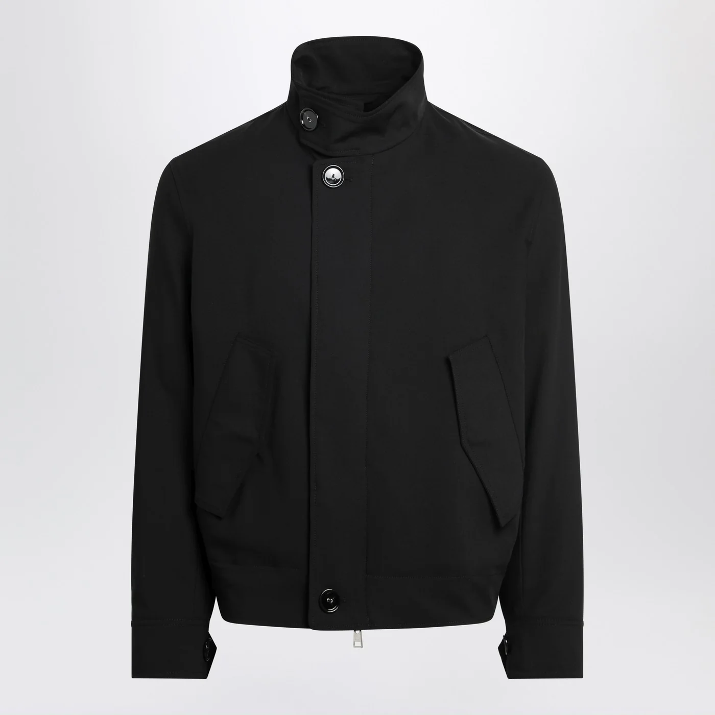 Ami Paris Black zip-up wool jacket