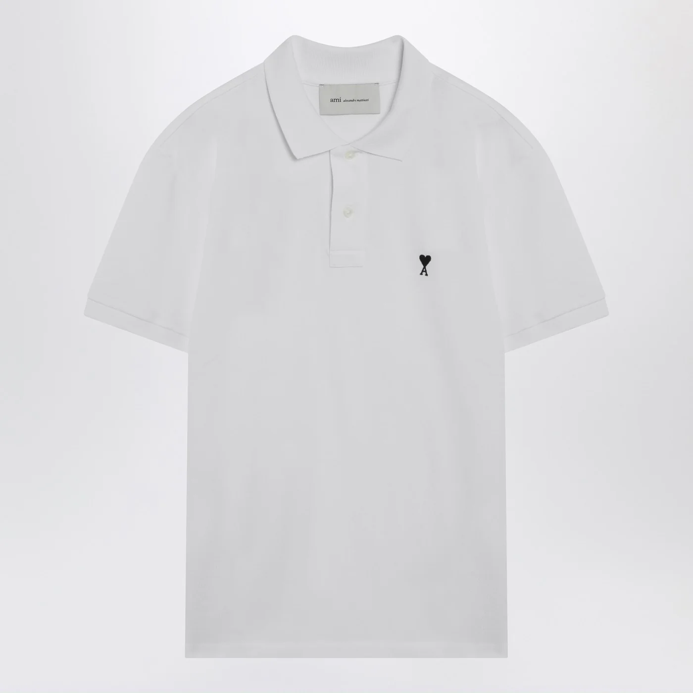 Ami Paris White Ami De Coeur polo shirt
