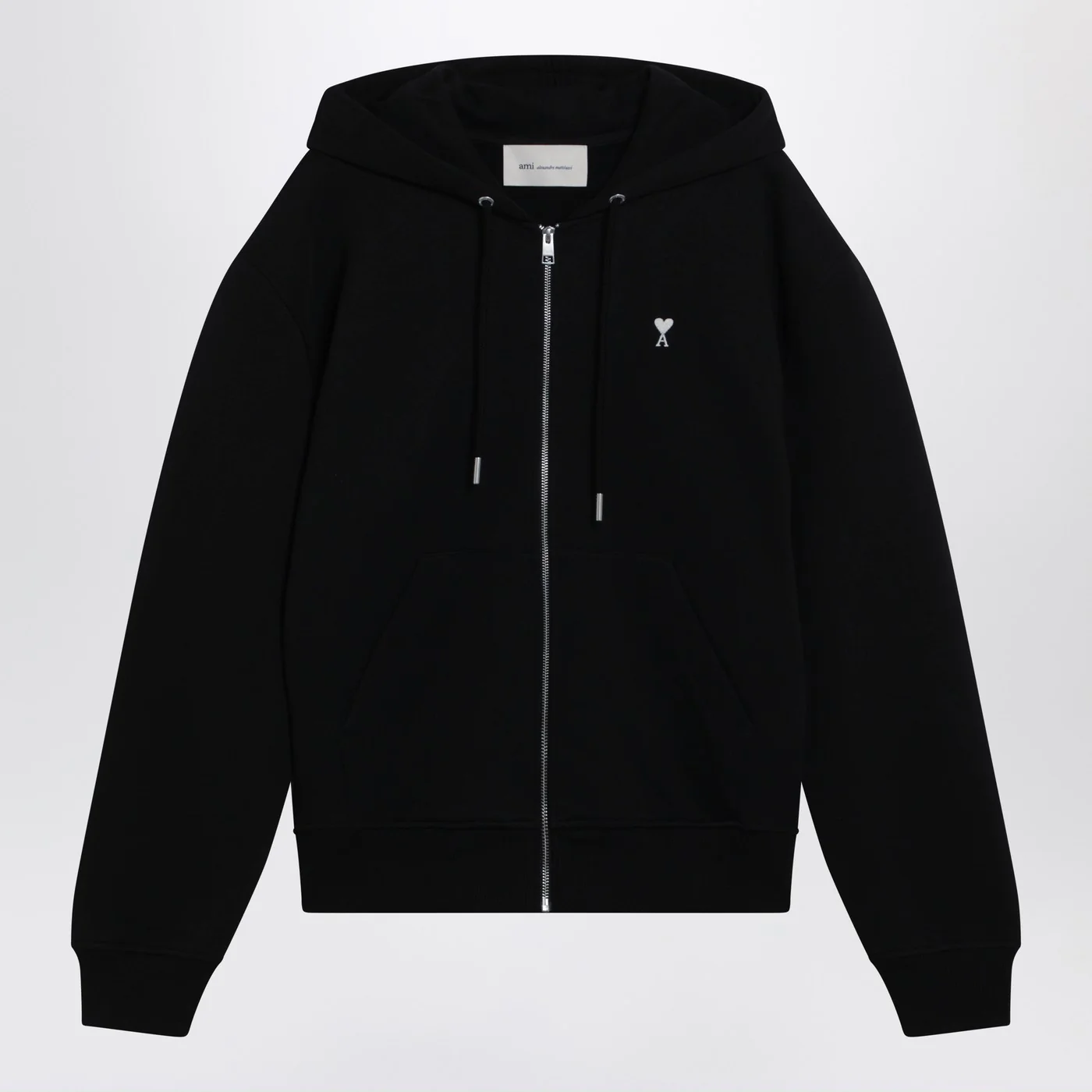 Ami Paris Ami De Coeur black zip-up sweatshirt